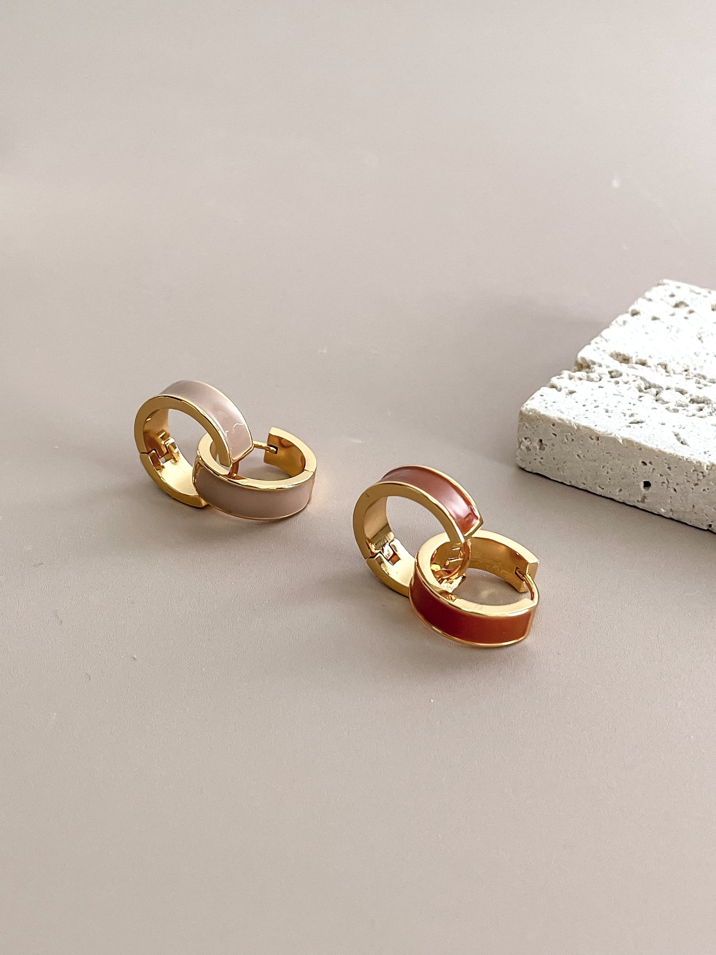 Simple Enamel Hoops