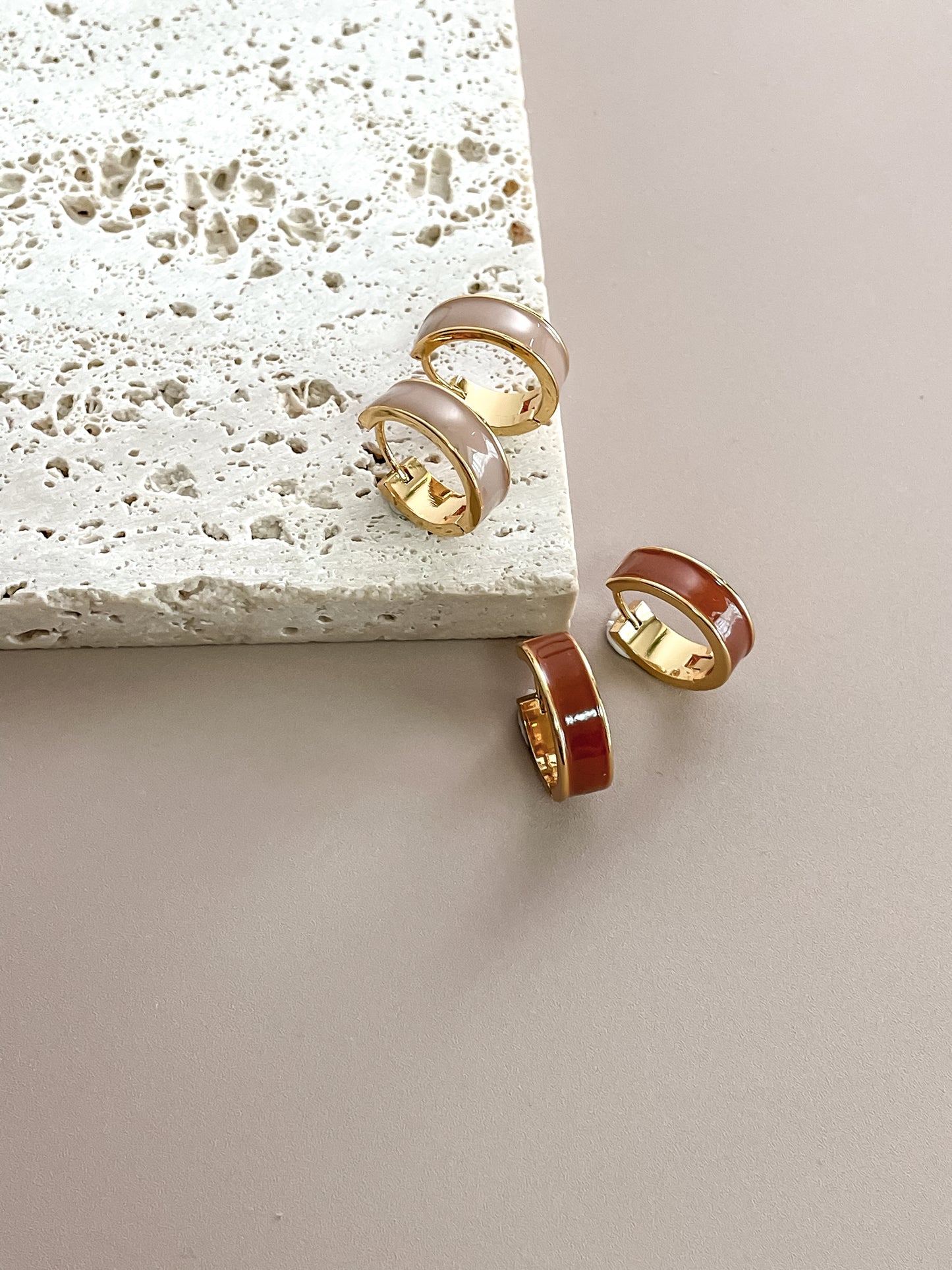 Simple Enamel Hoops