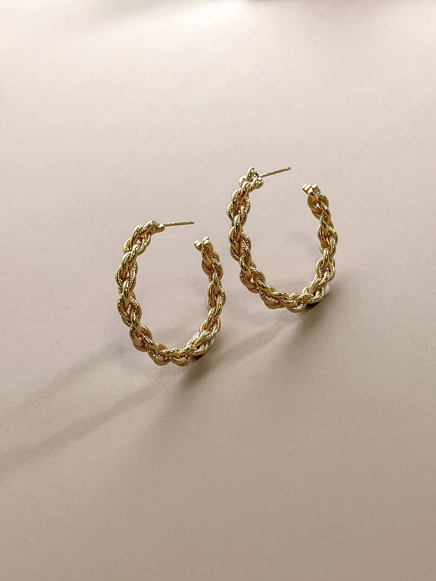 Twisted Rope C-Shaped Earrings