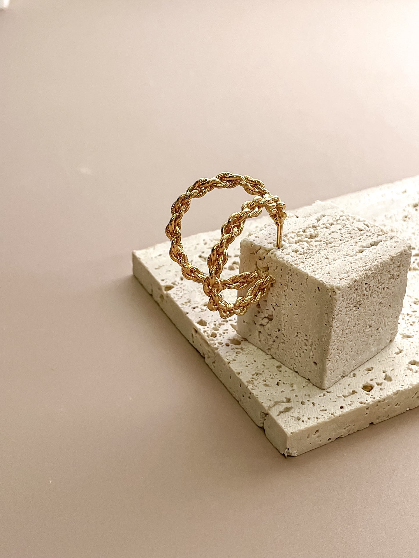 Twisted Rope C-Shaped Earrings