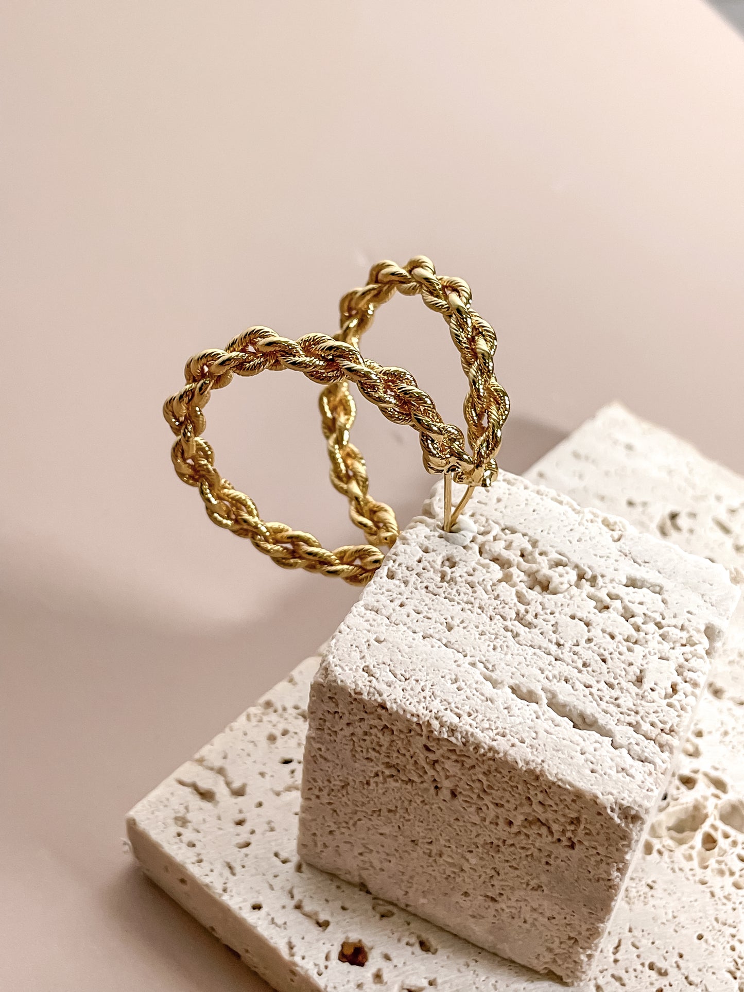 Twisted Rope C-Shaped Earrings