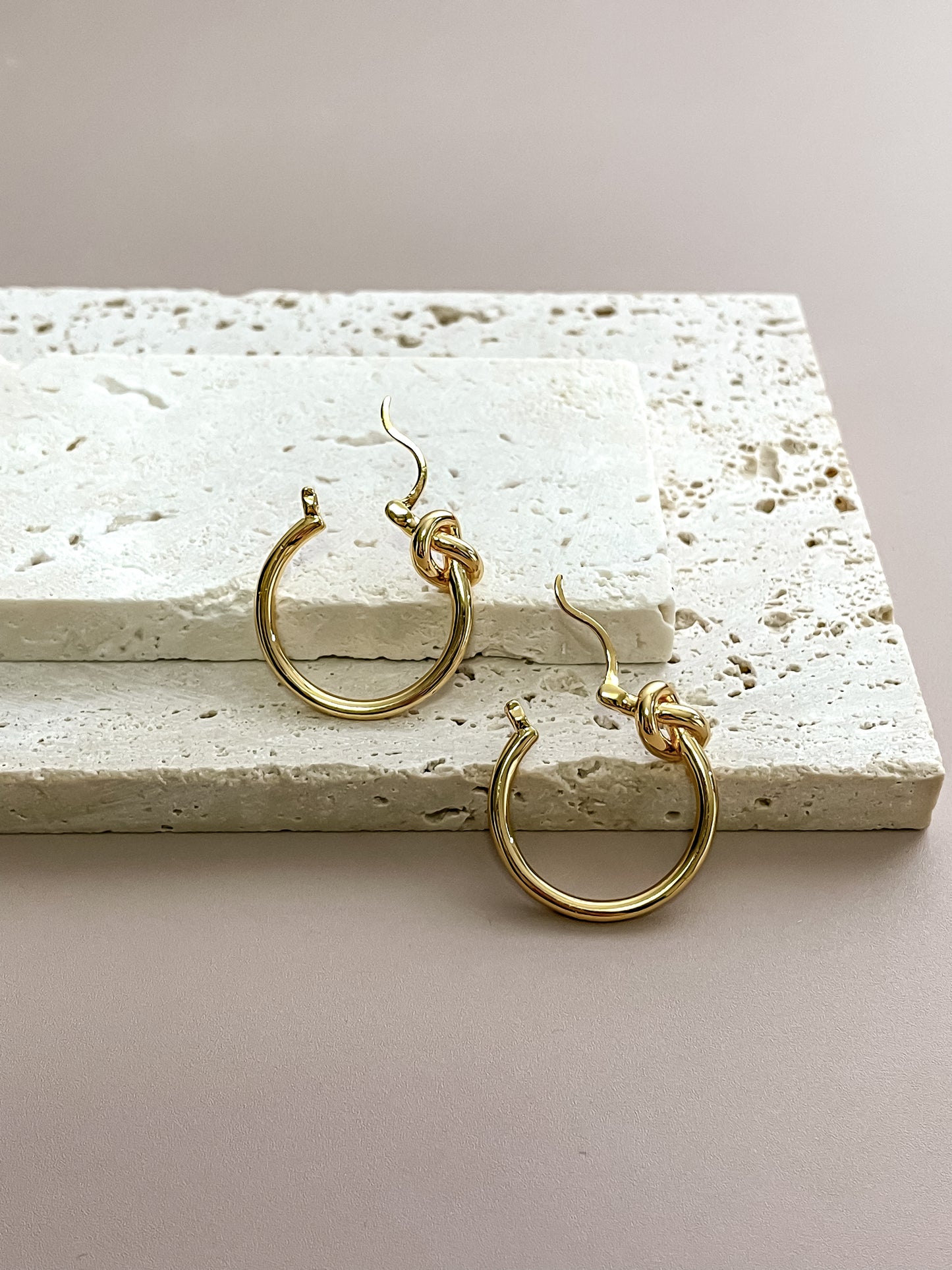 Geometric Rope & Knot Hoop Earrings