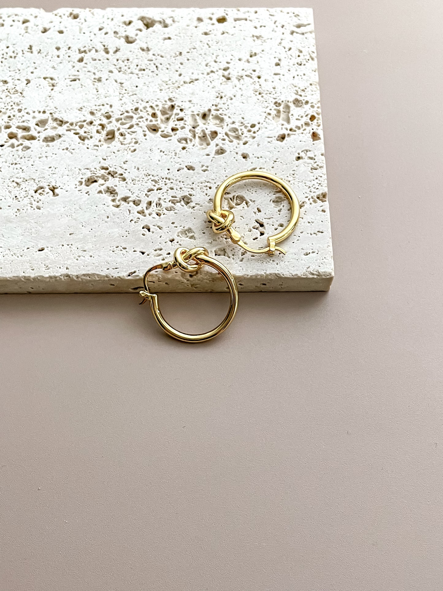 Geometric Rope & Knot Hoop Earrings