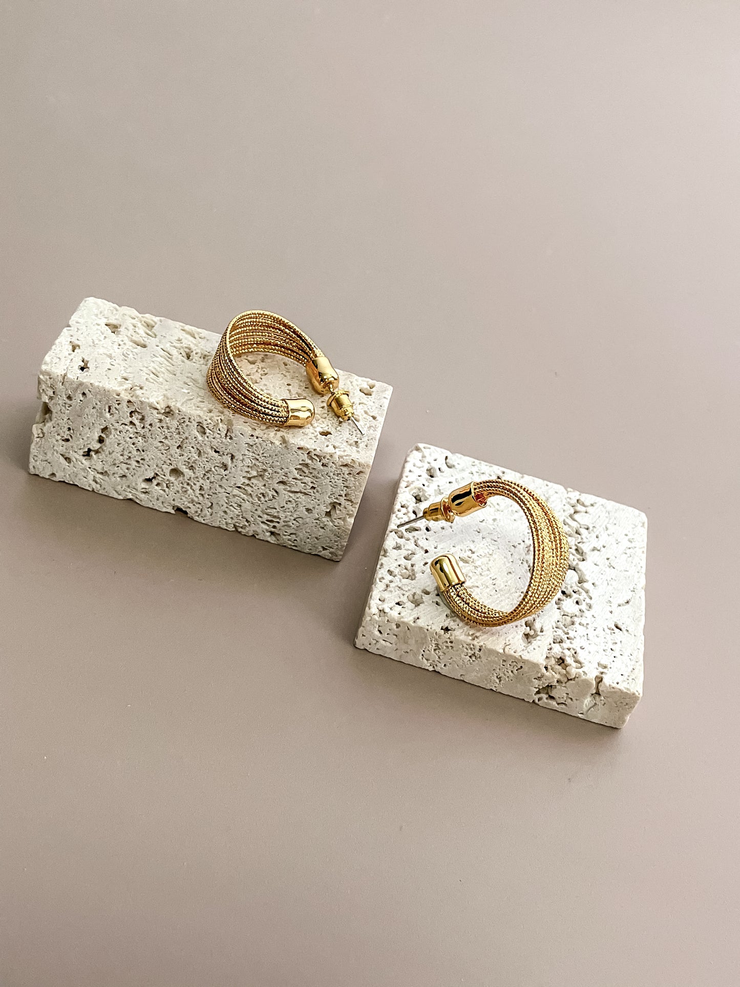 Fabric/Braided Tassel Hoop Earrings