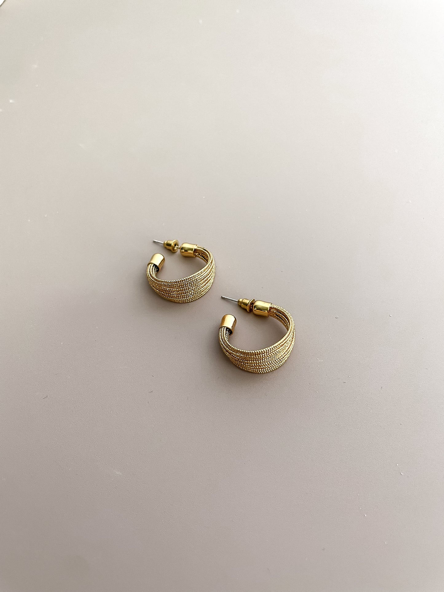 Fabric/Braided Tassel Hoop Earrings