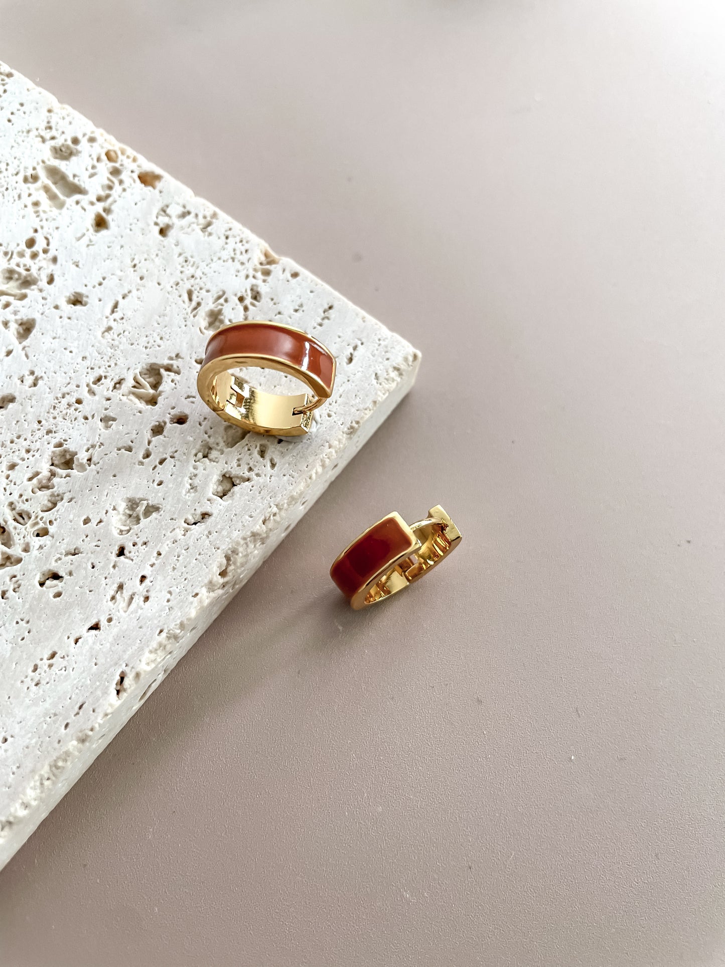 Simple Enamel Hoops