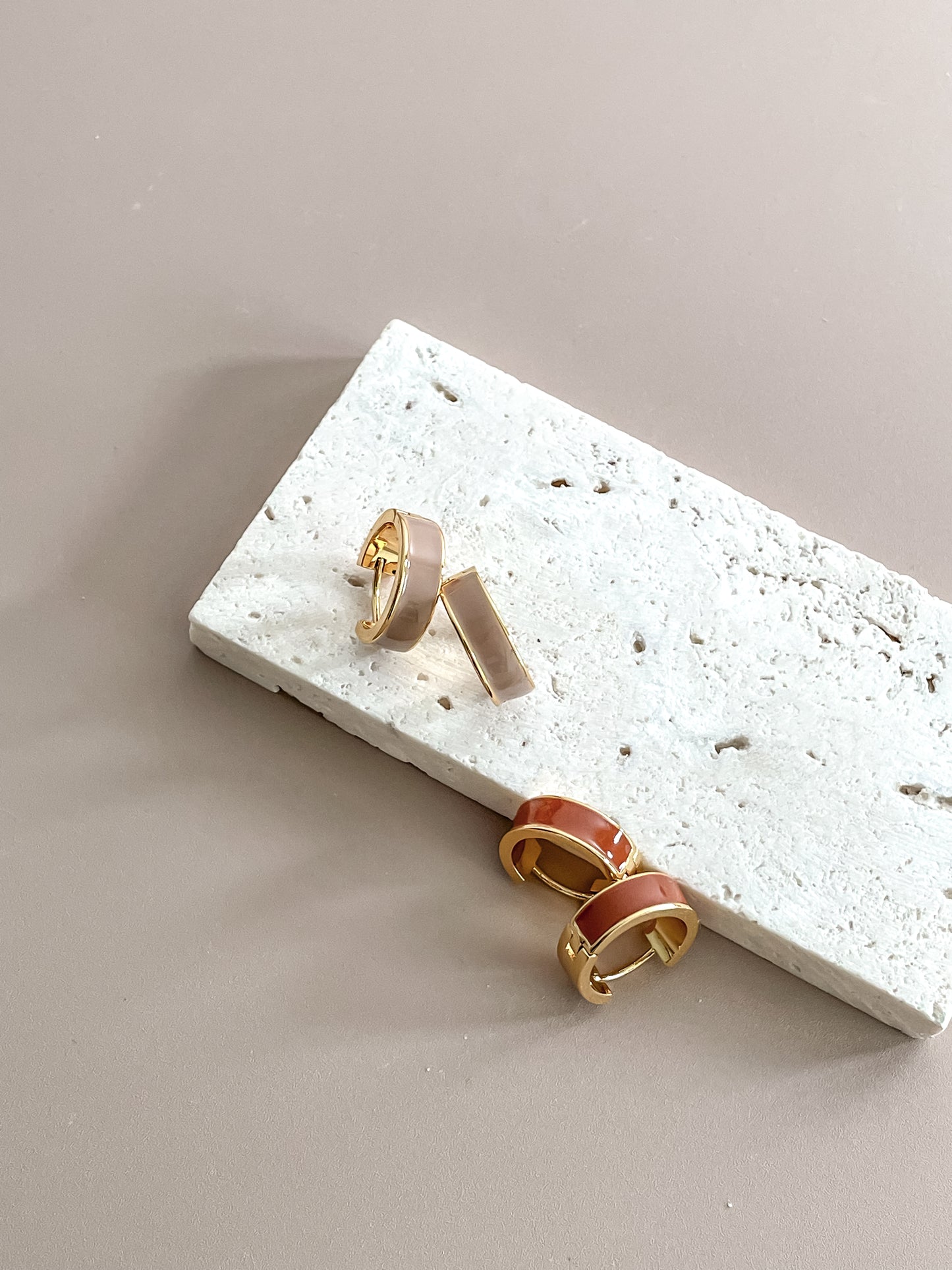Simple Enamel Hoops