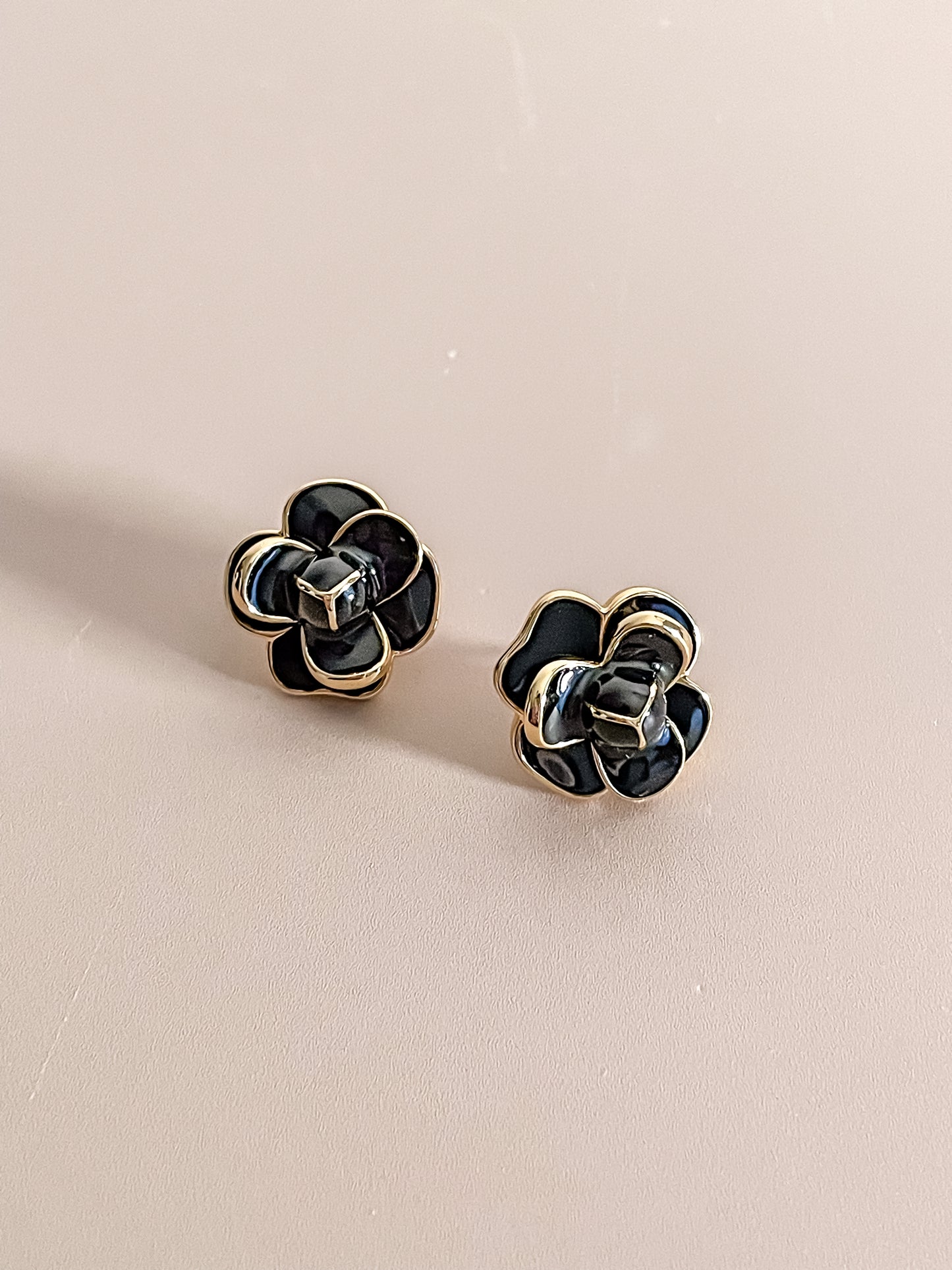 Flower Enamel Stud Earrings