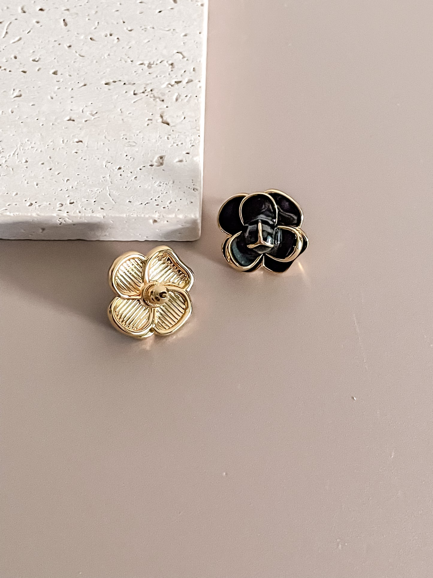 Flower Enamel Stud Earrings