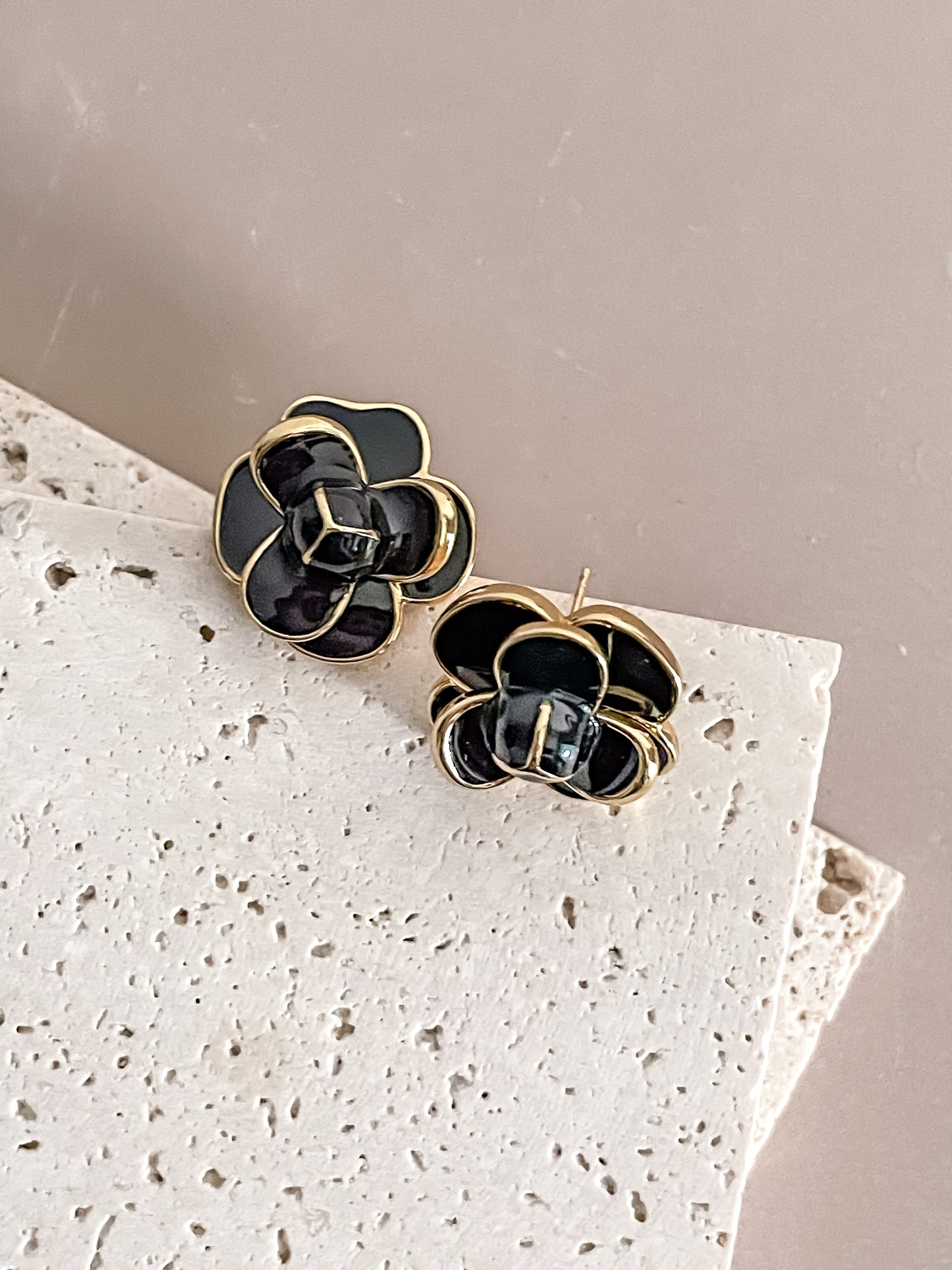 Flower Enamel Stud Earrings