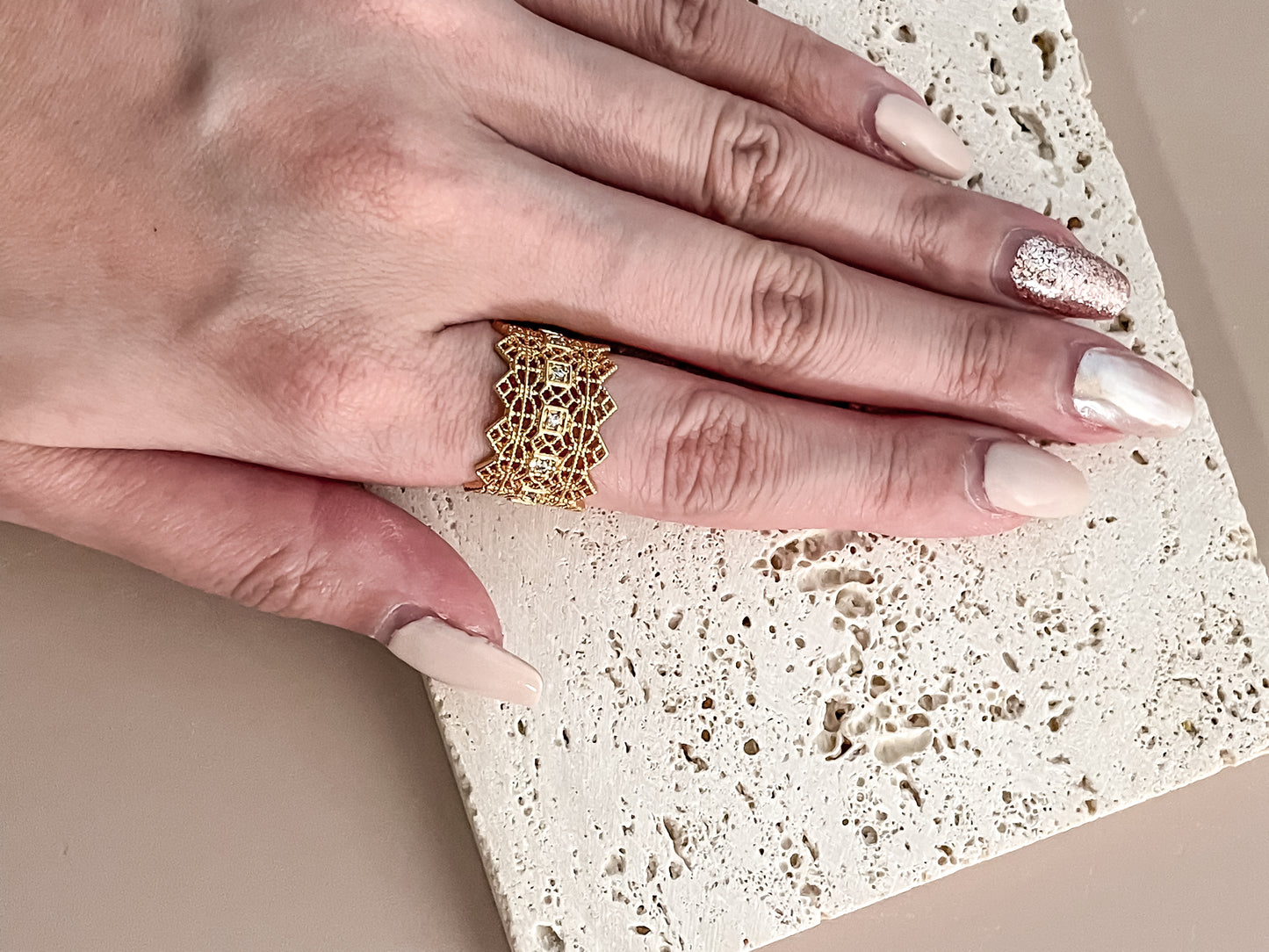 Gold Lace Ring