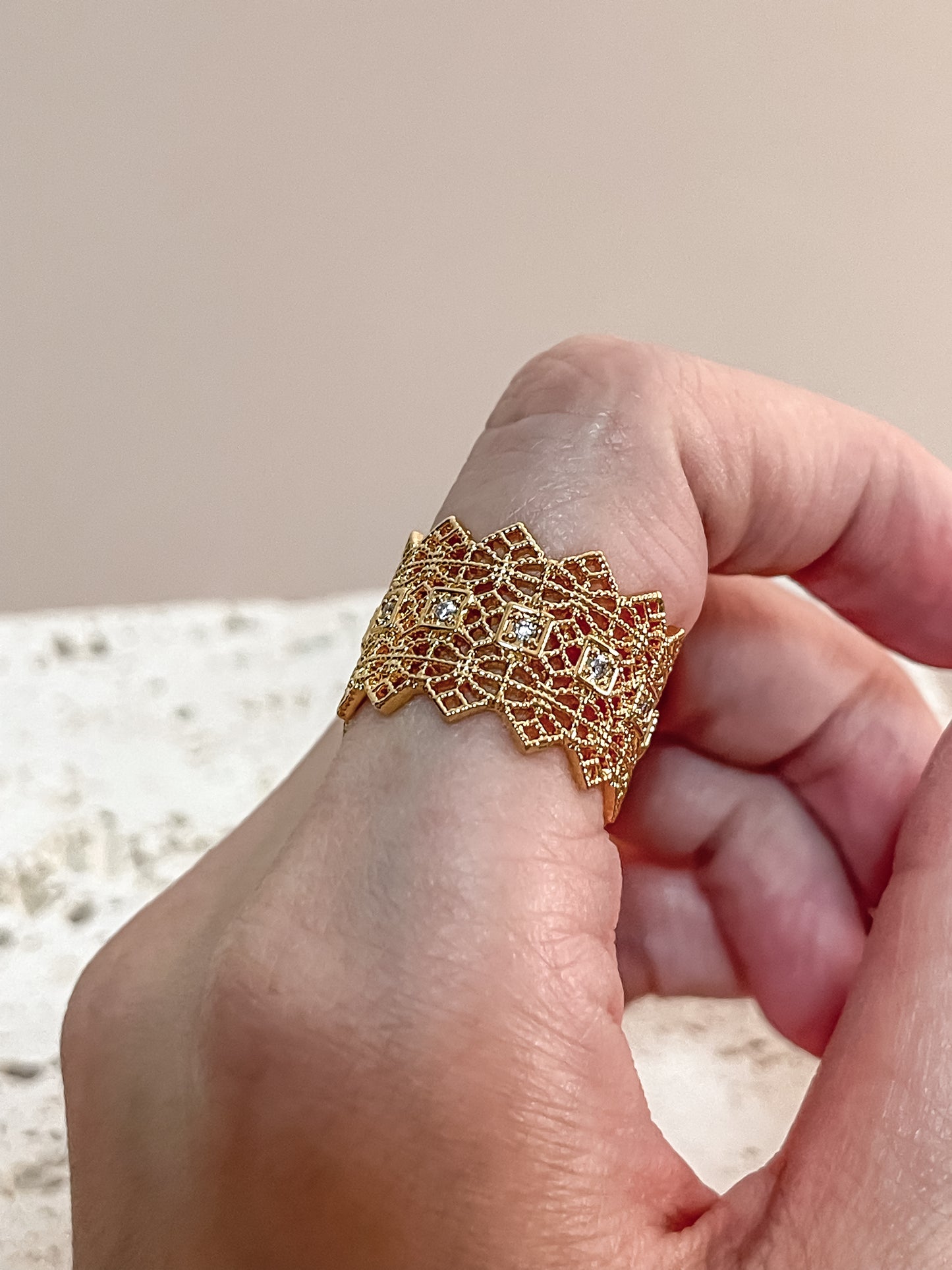 Gold Lace Ring