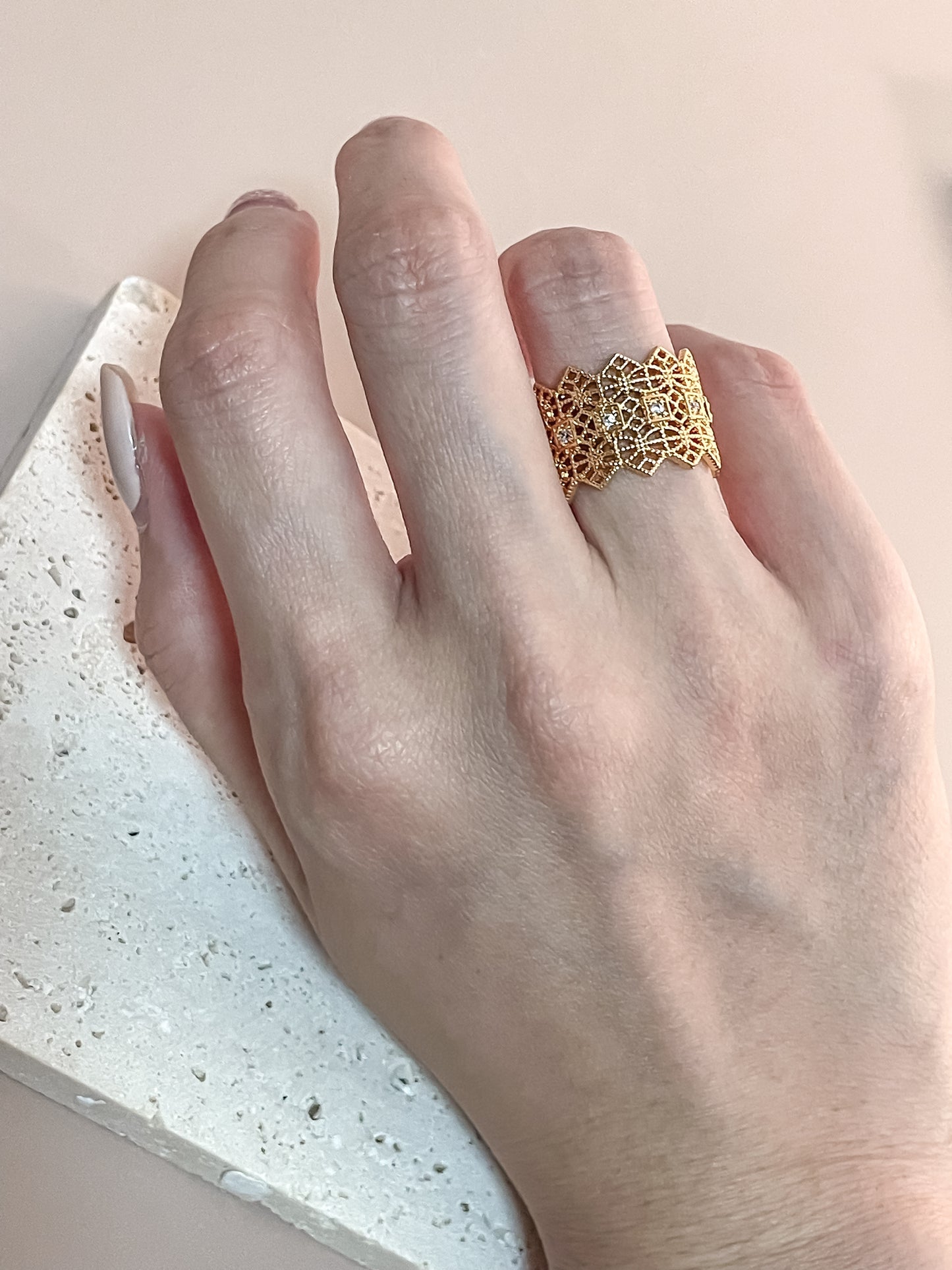 Gold Lace Ring