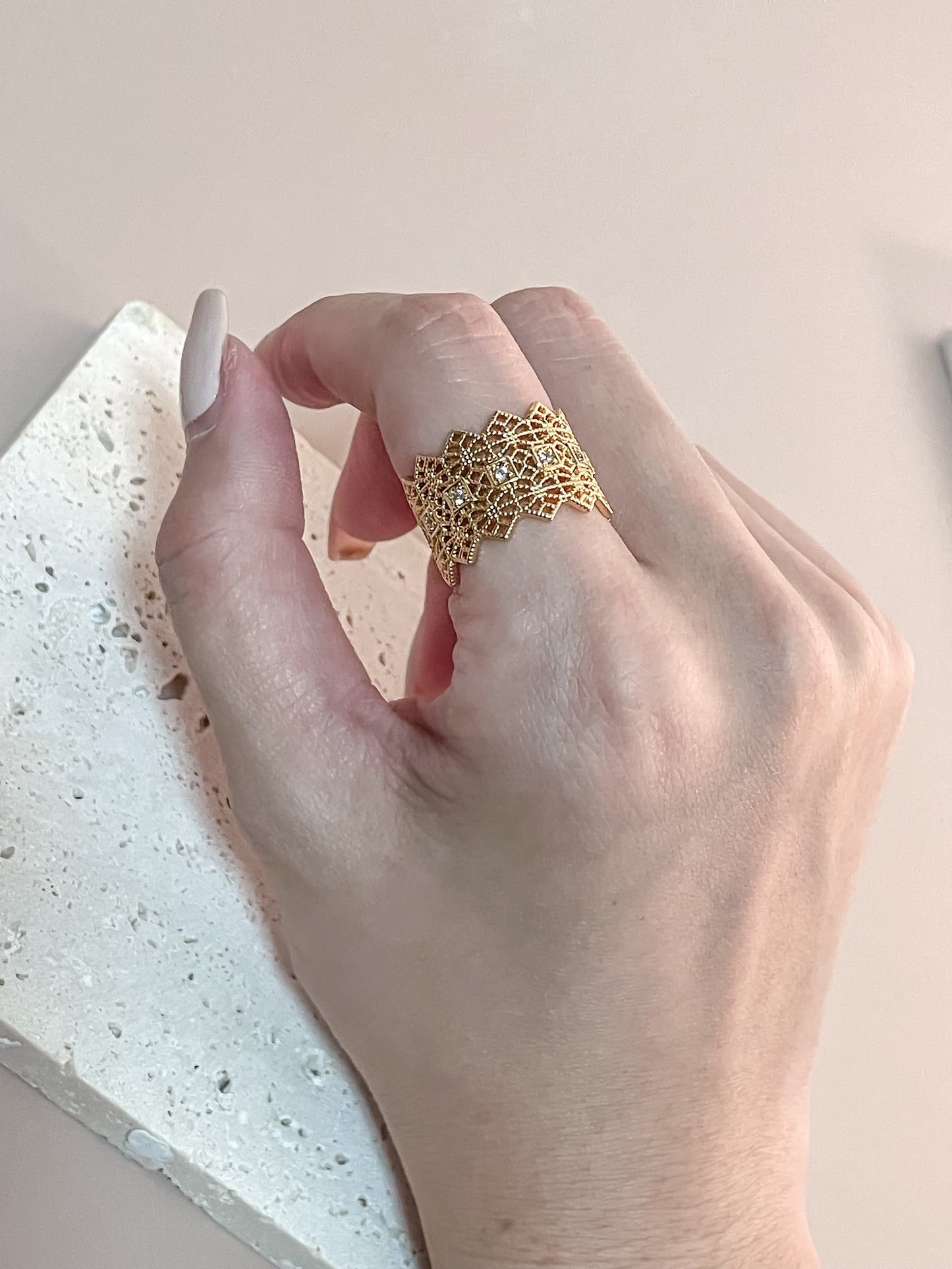 Gold Lace Ring