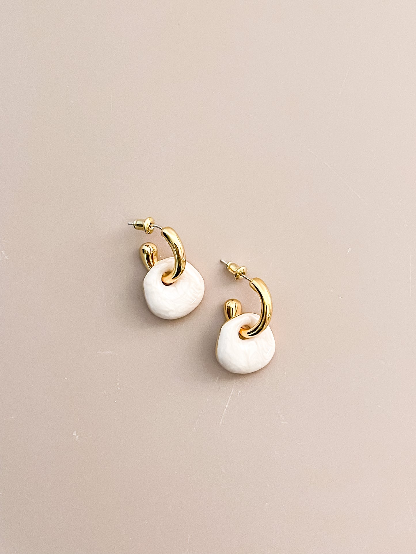 Cloudy Enamel Earrings