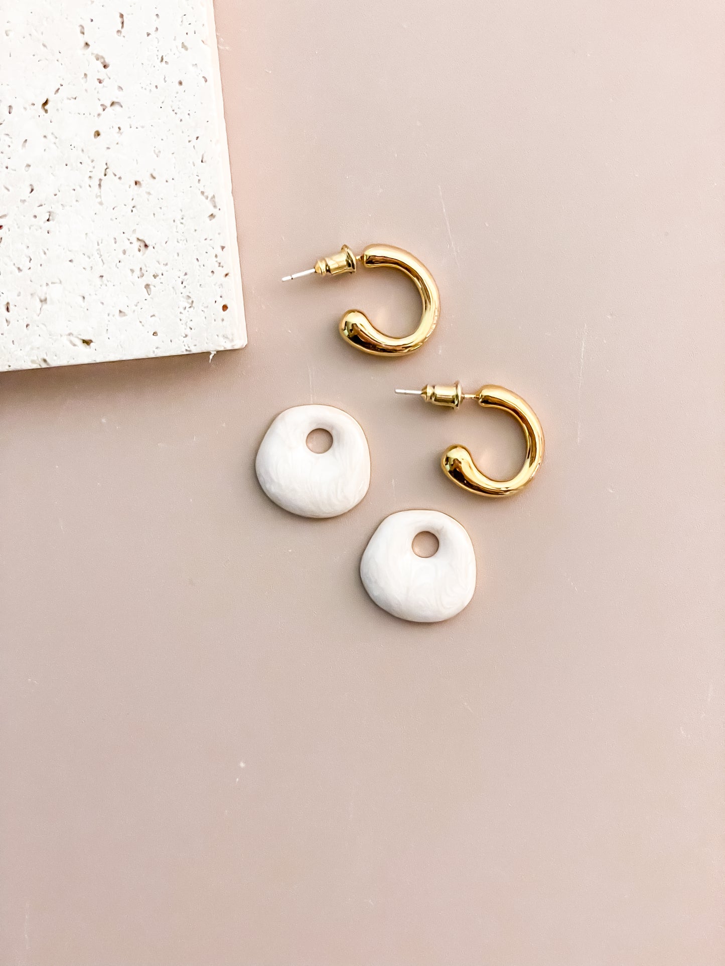 Cloudy Enamel Earrings