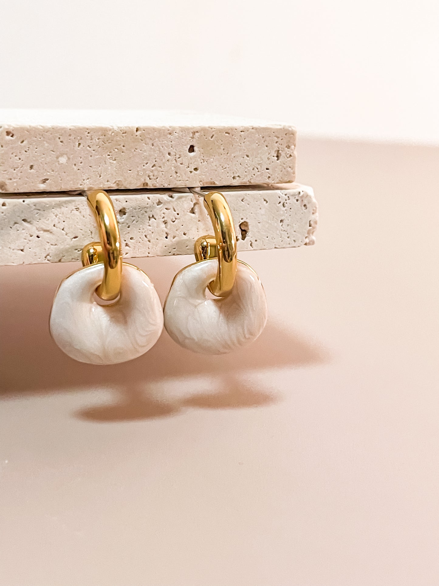 Cloudy Enamel Earrings