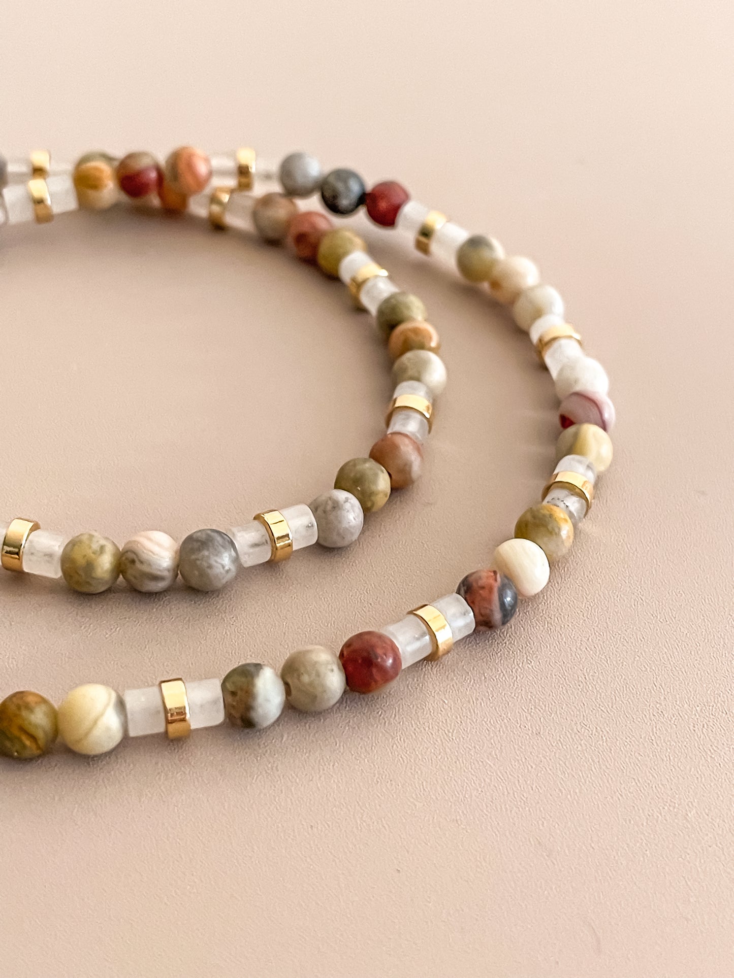 Earthy Tone Beaded Necklace