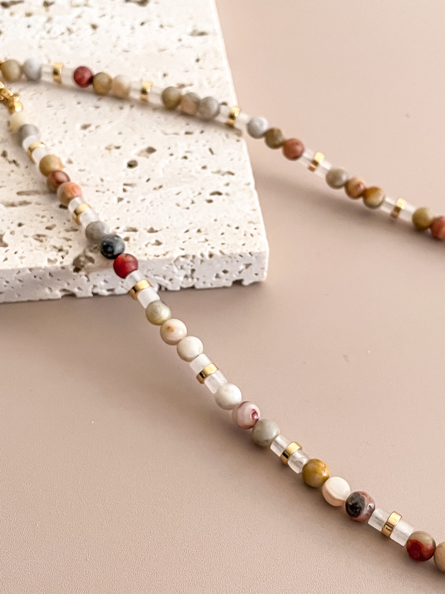 Earthy Tone Beaded Necklace
