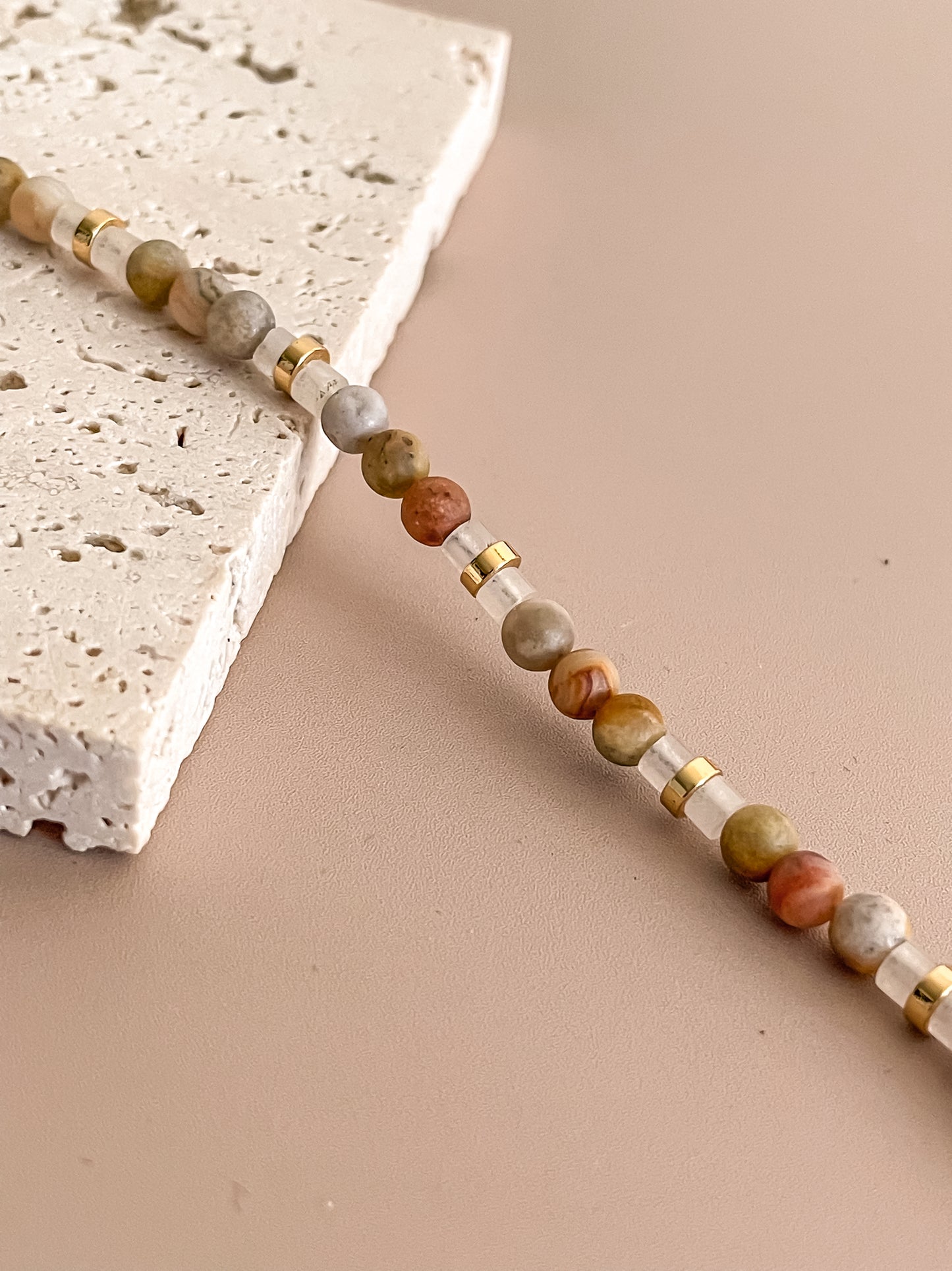 Earthy Tone Beaded Necklace