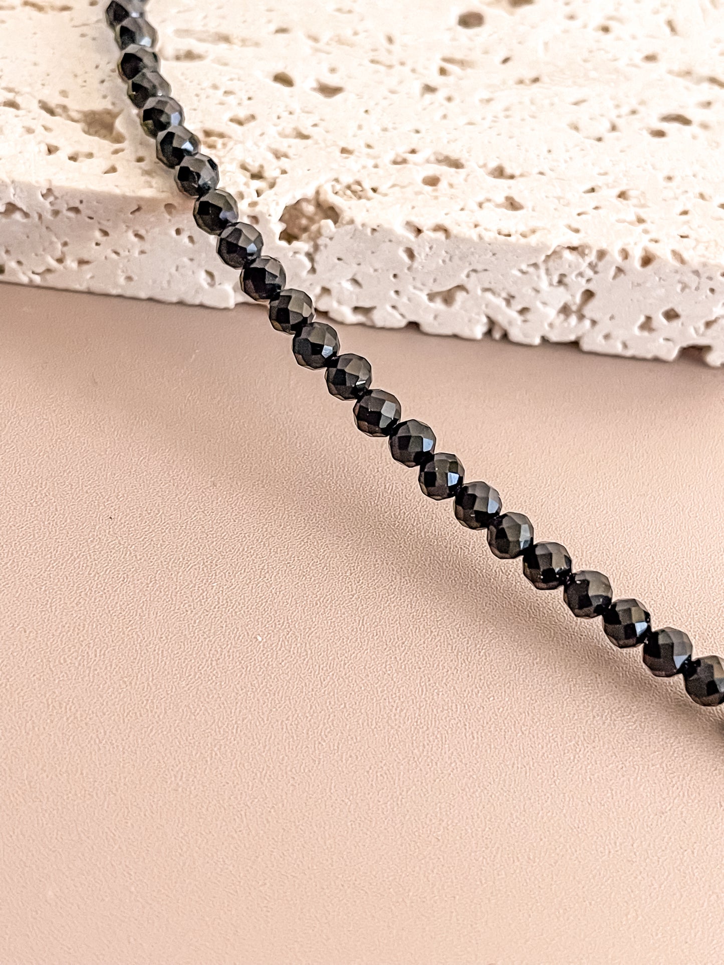 Lapis Lazuli And Black Spinel Beaded Necklace