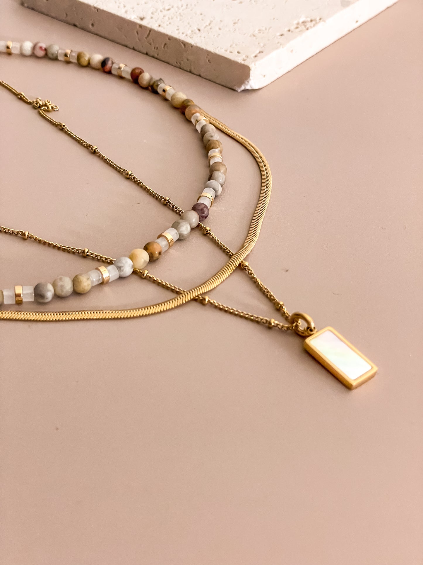 Earthy Tone Beaded Necklace