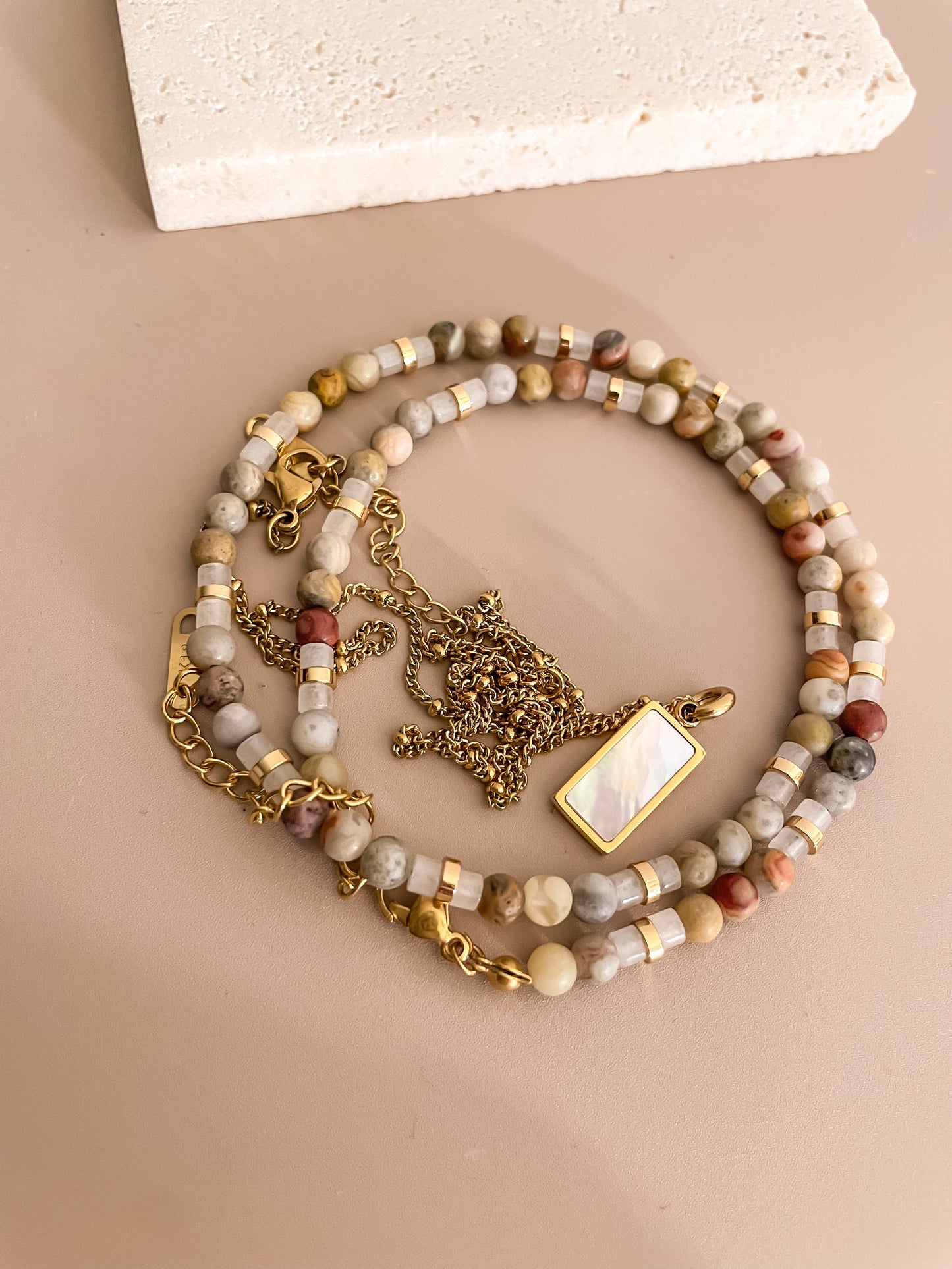 Earthy Tone Beaded Necklace