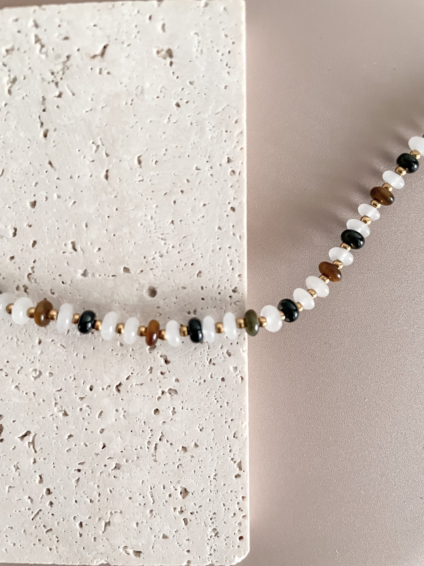 Tiger's Eye & Agate Beaded Necklace