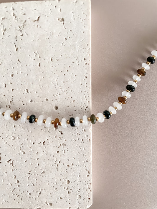 Tiger's Eye & Agate Beaded Necklace