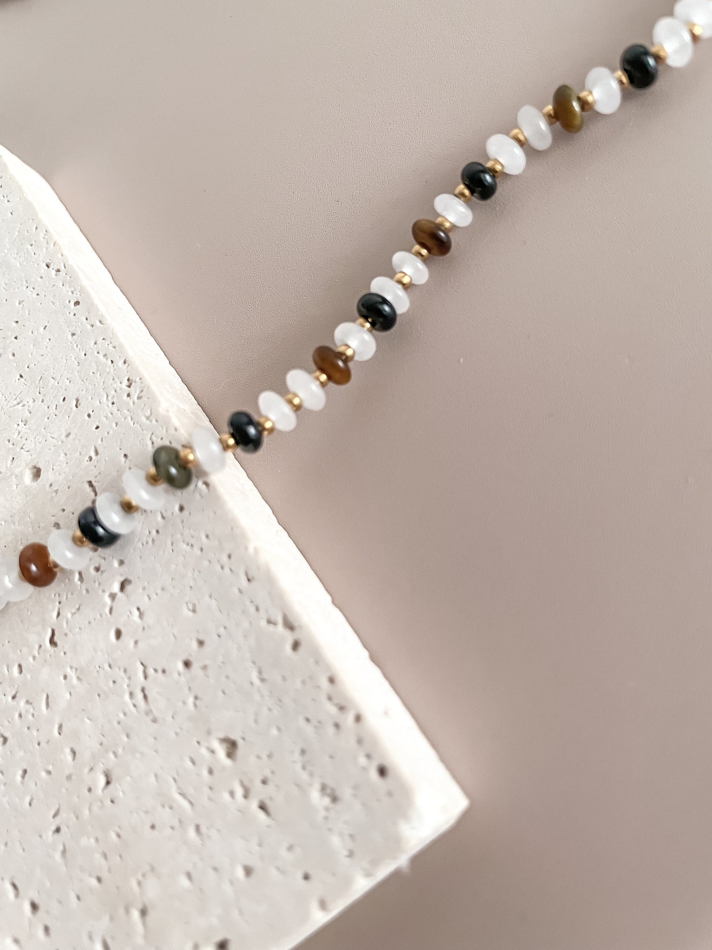 Tiger's Eye & Agate Beaded Necklace