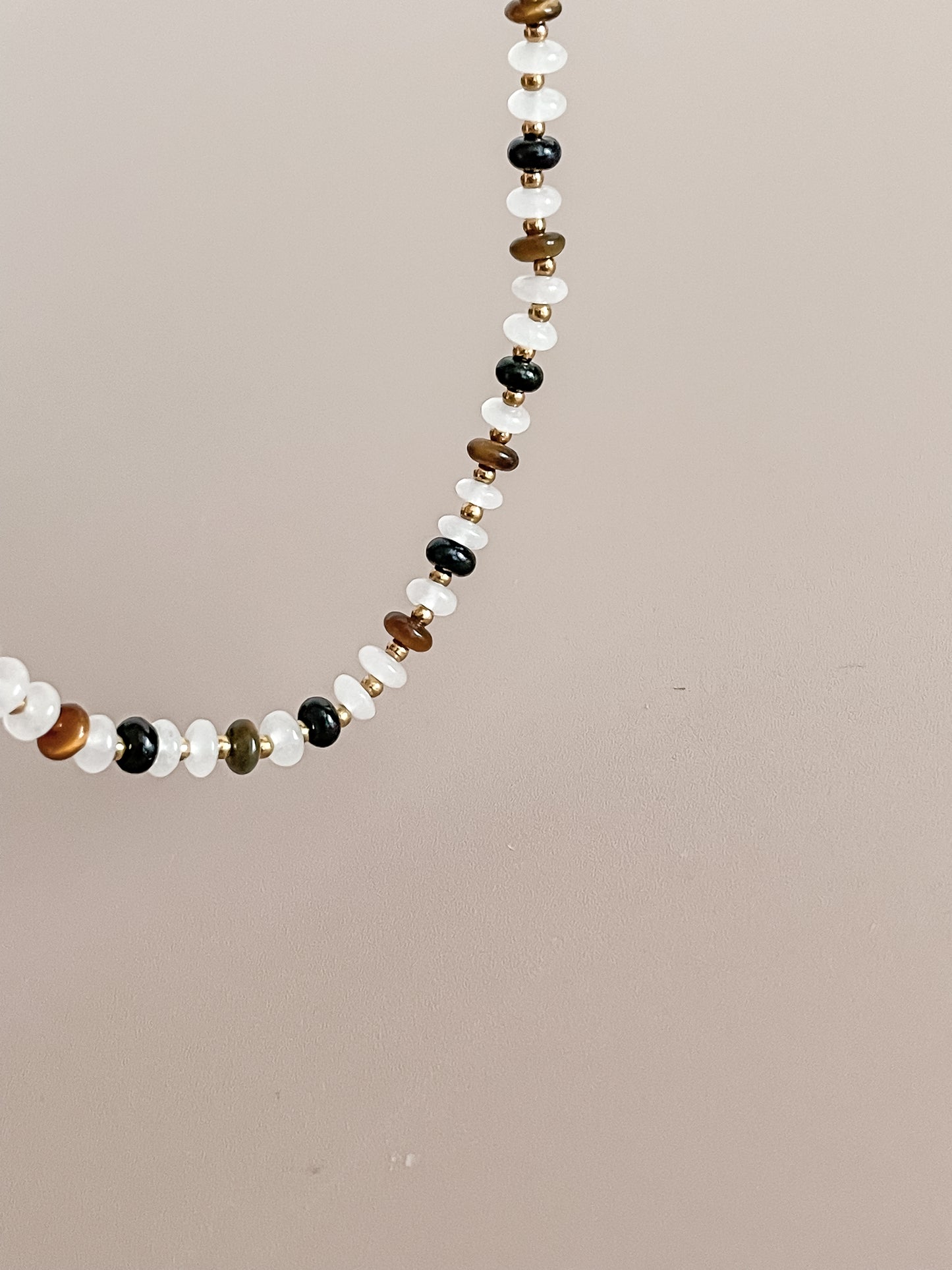 Tiger's Eye & Agate Beaded Necklace