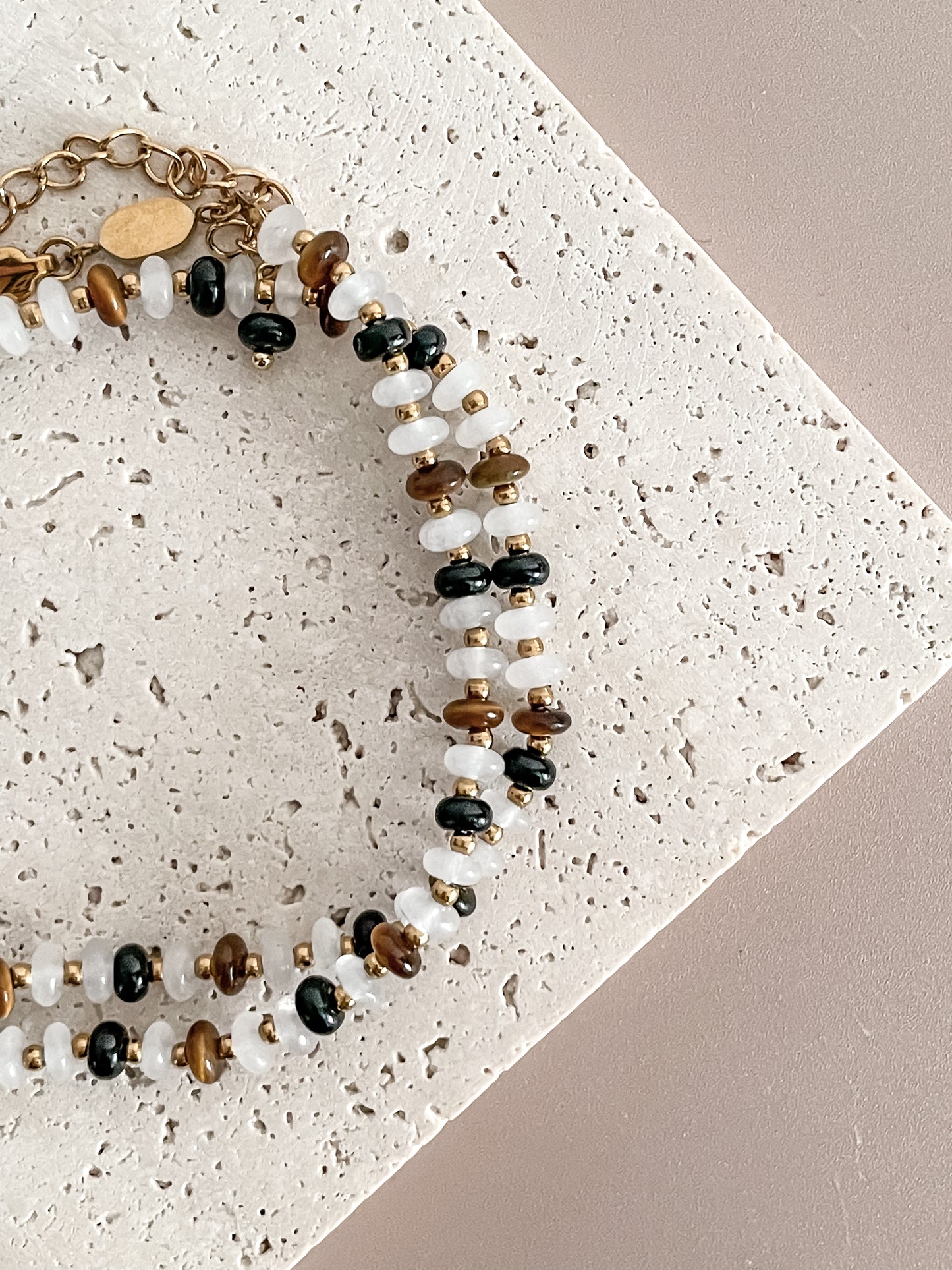 Tiger's Eye & Agate Beaded Necklace