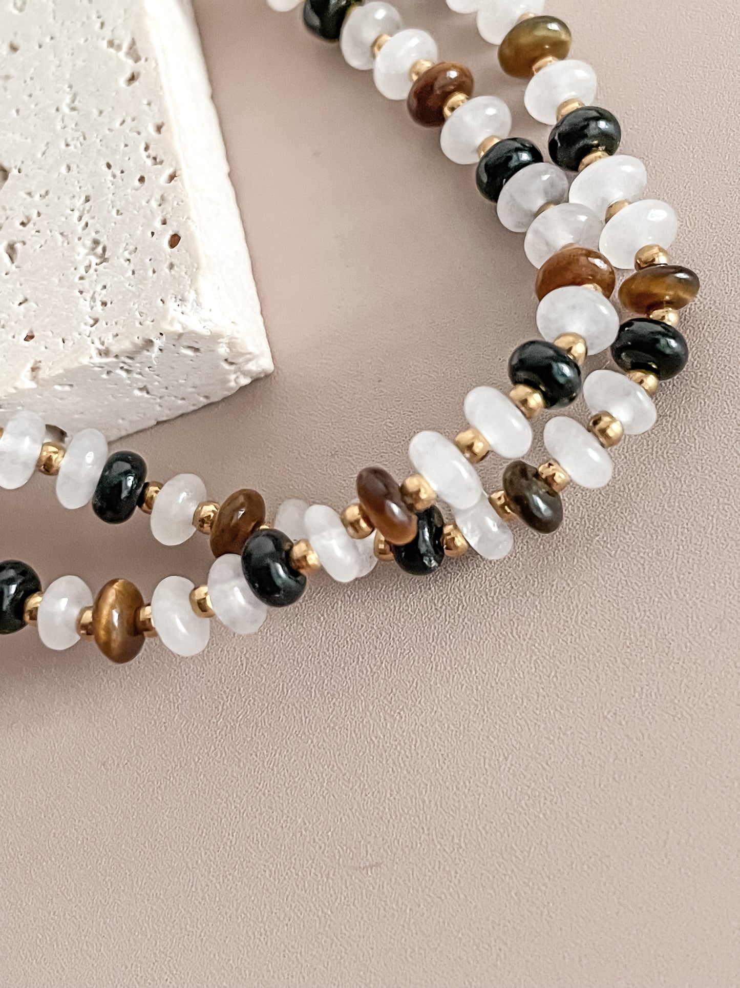 Tiger's Eye & Agate Beaded Necklace