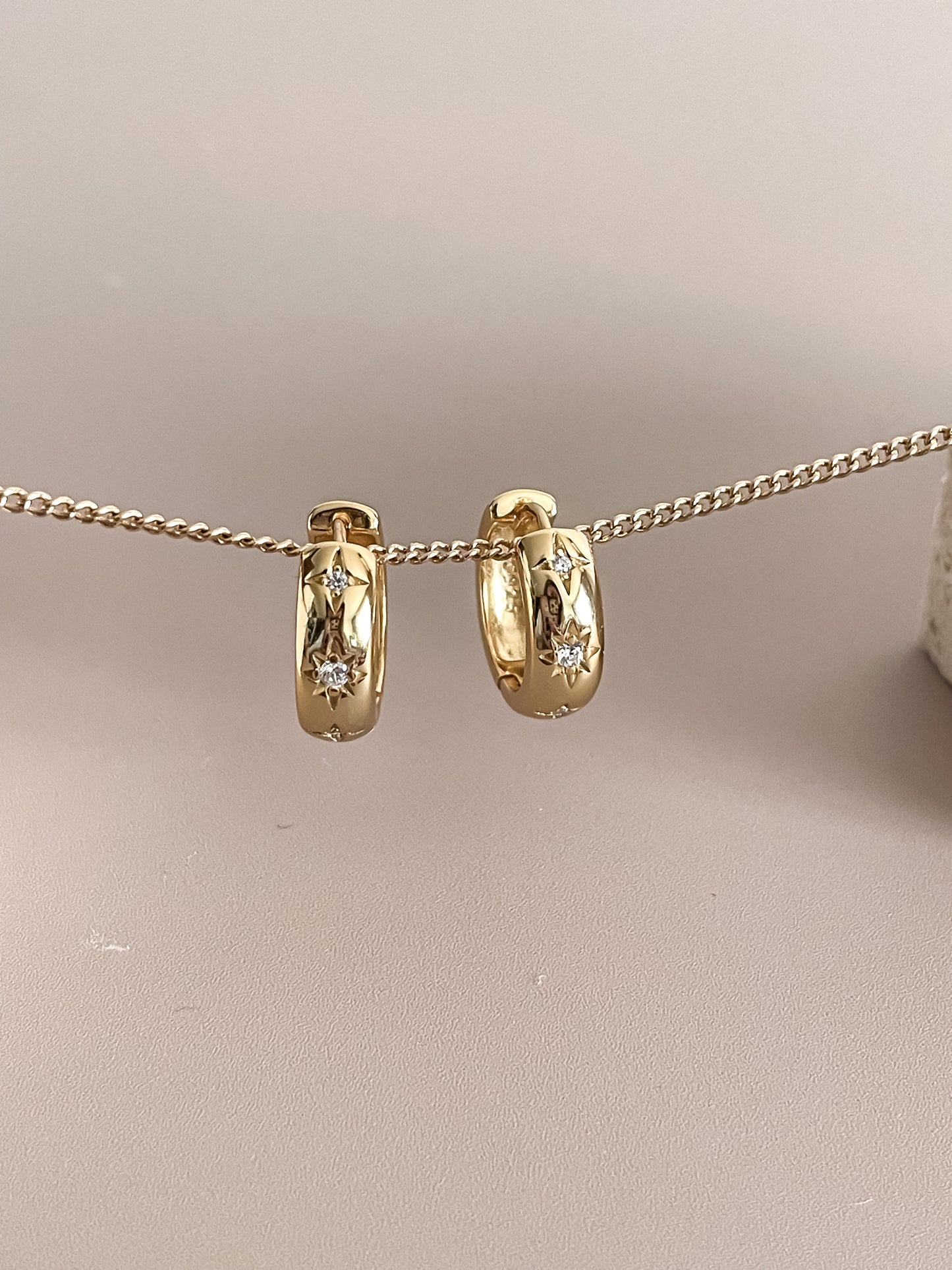 Minimalist Star Zircon Earrings