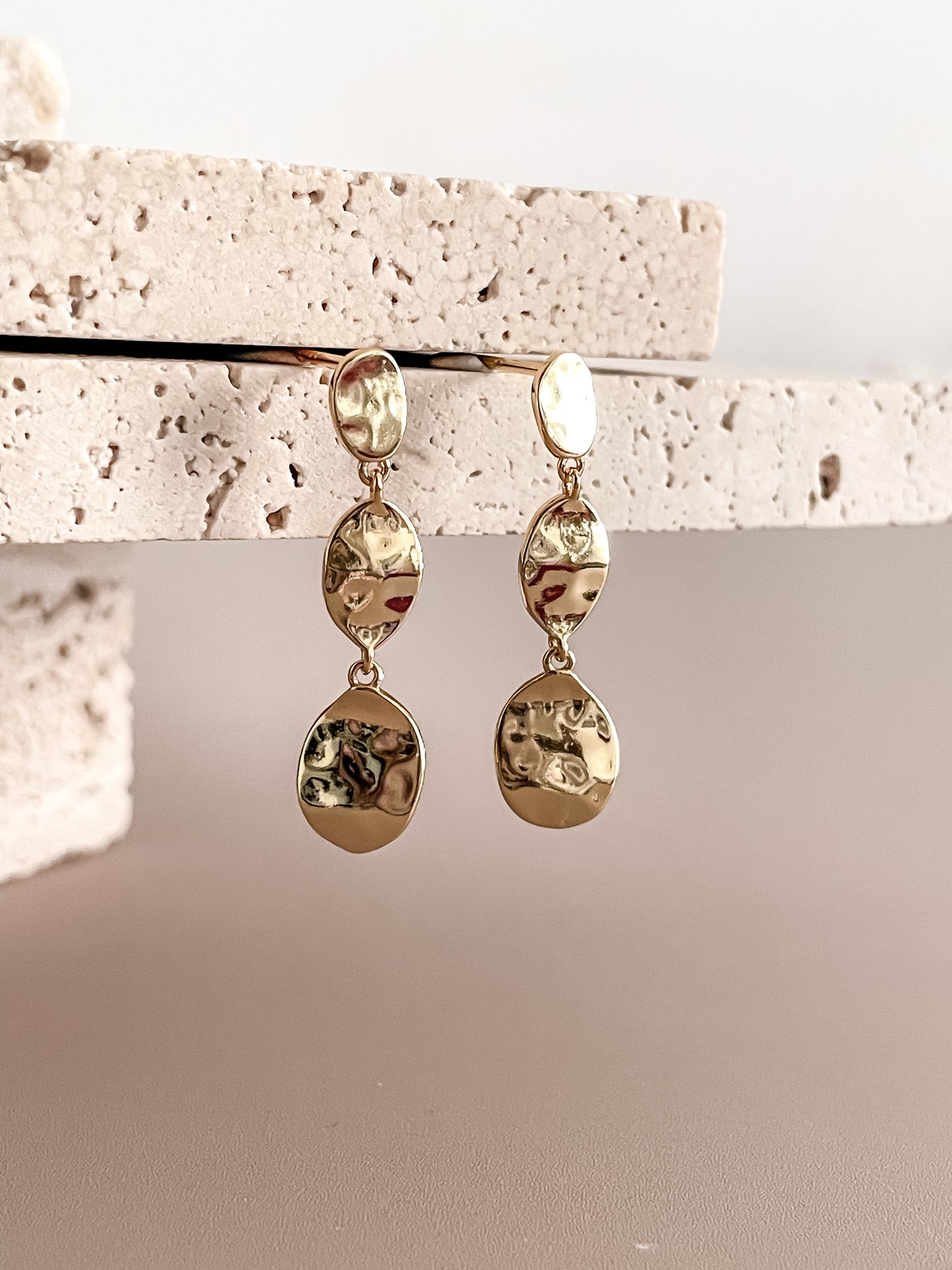 Ripple Inspired Matte Drop Earrings