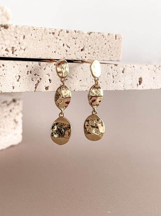 Ripple Inspired Matte Drop Earrings