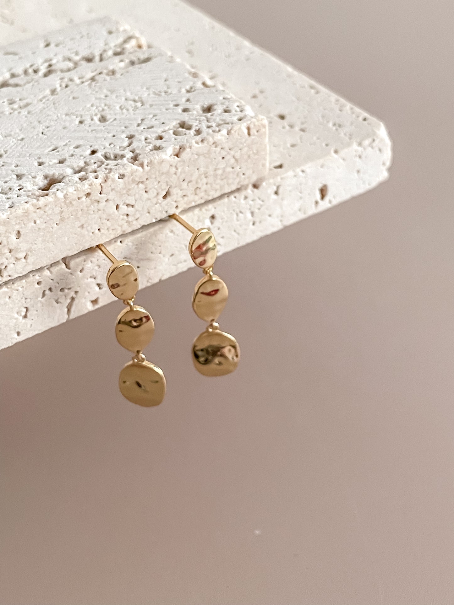 Ripple Inspired Matte Drop Earrings