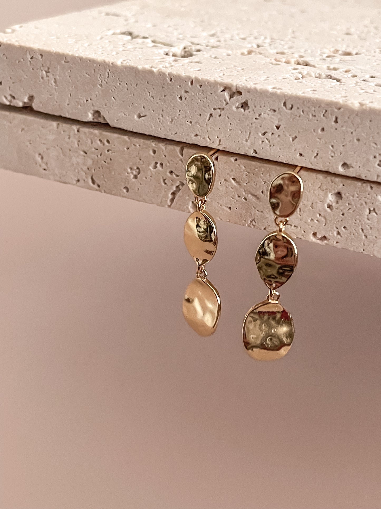 Ripple Inspired Matte Drop Earrings