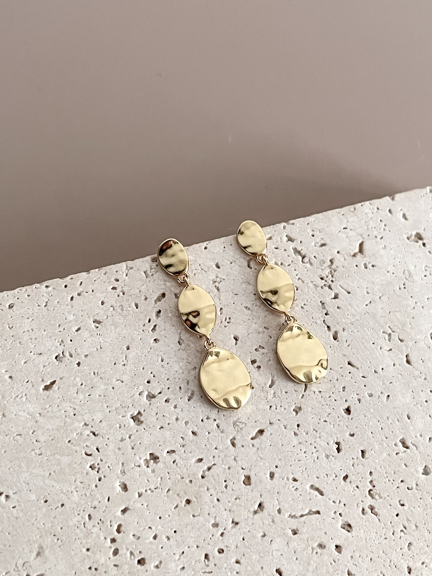 Ripple Inspired Matte Drop Earrings
