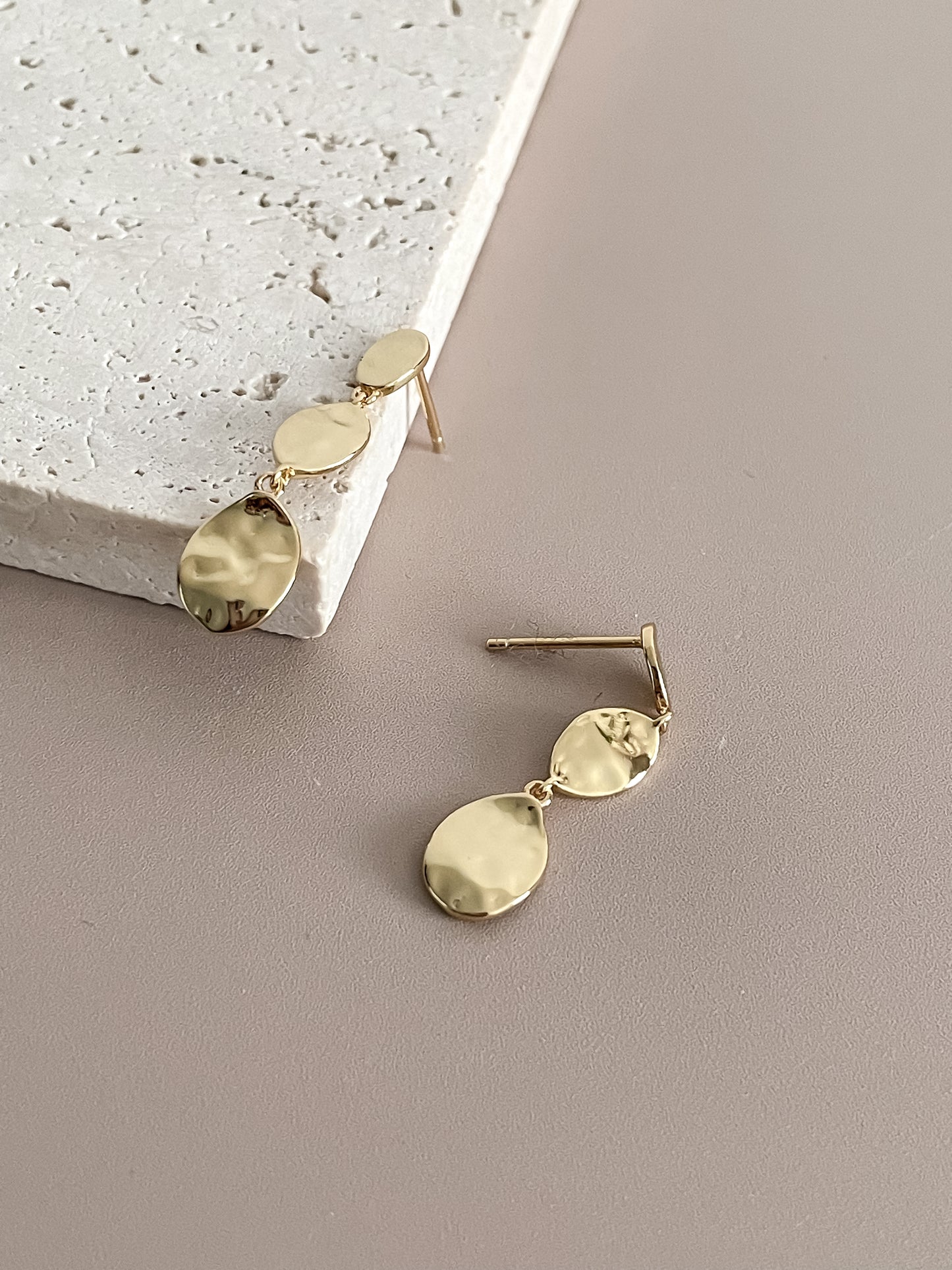 Ripple Inspired Matte Drop Earrings