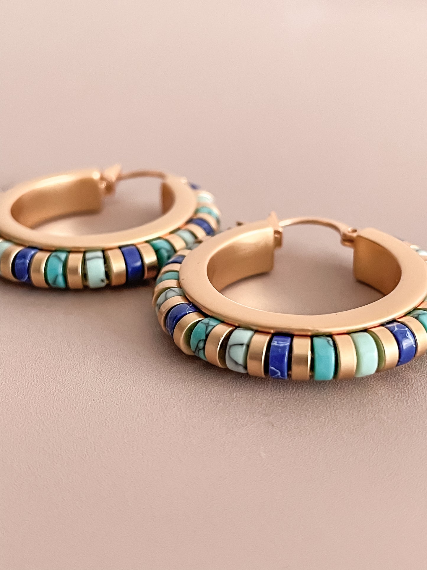 Beaded Turquoise Earrings