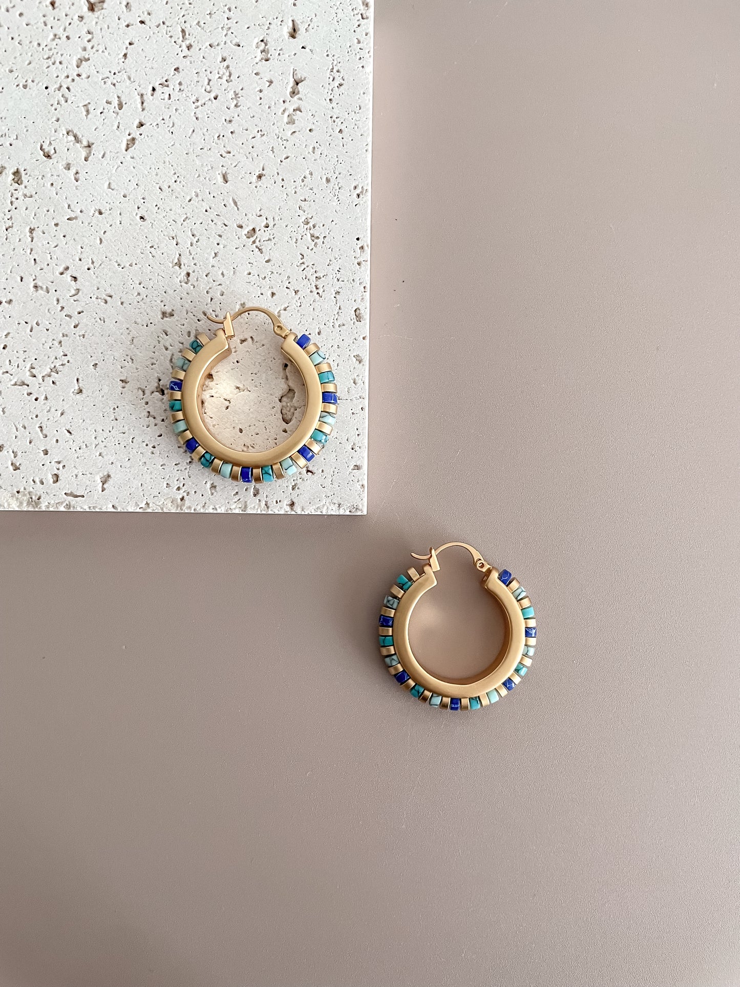 Beaded Turquoise Earrings
