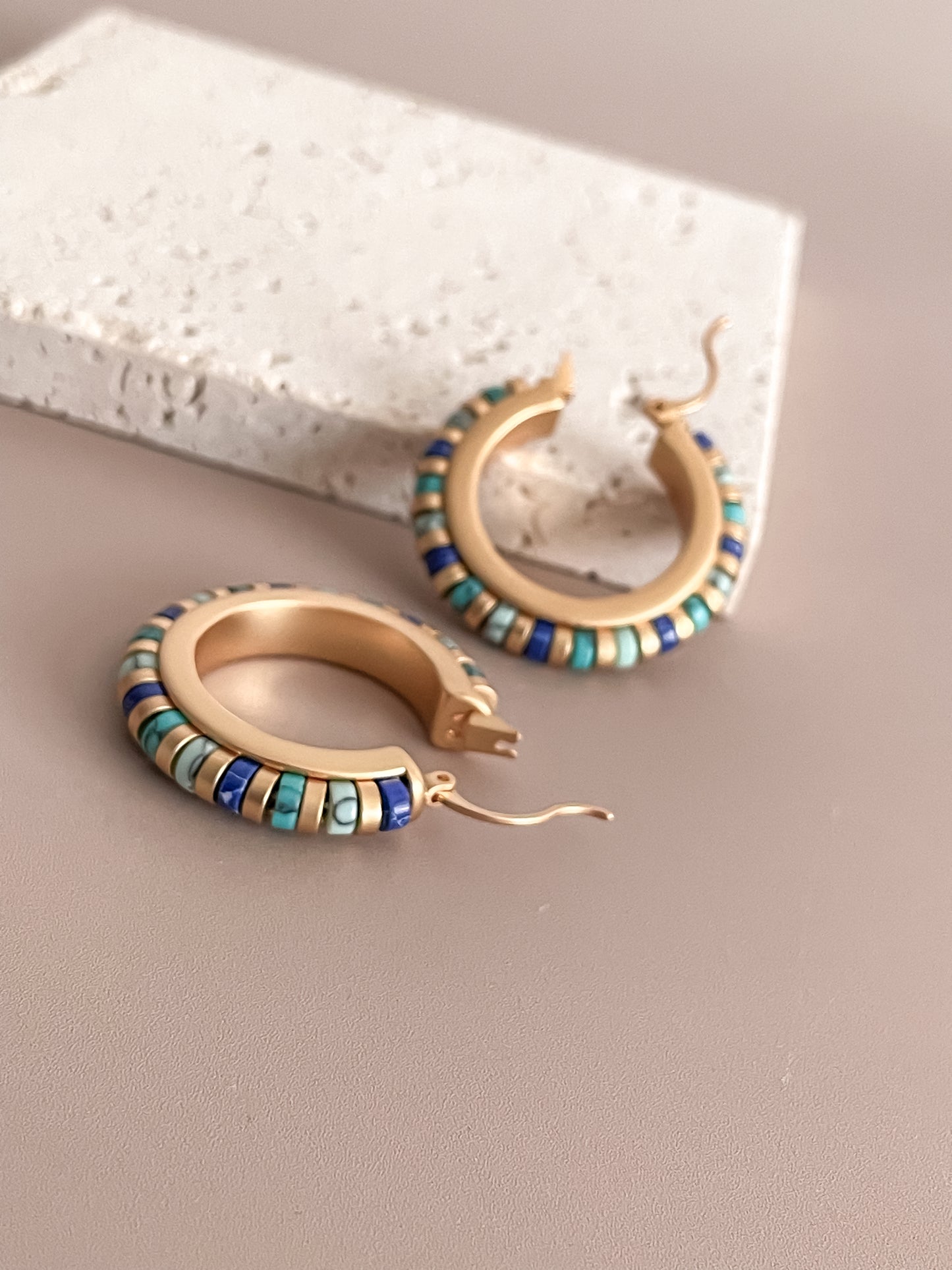 Beaded Turquoise Earrings
