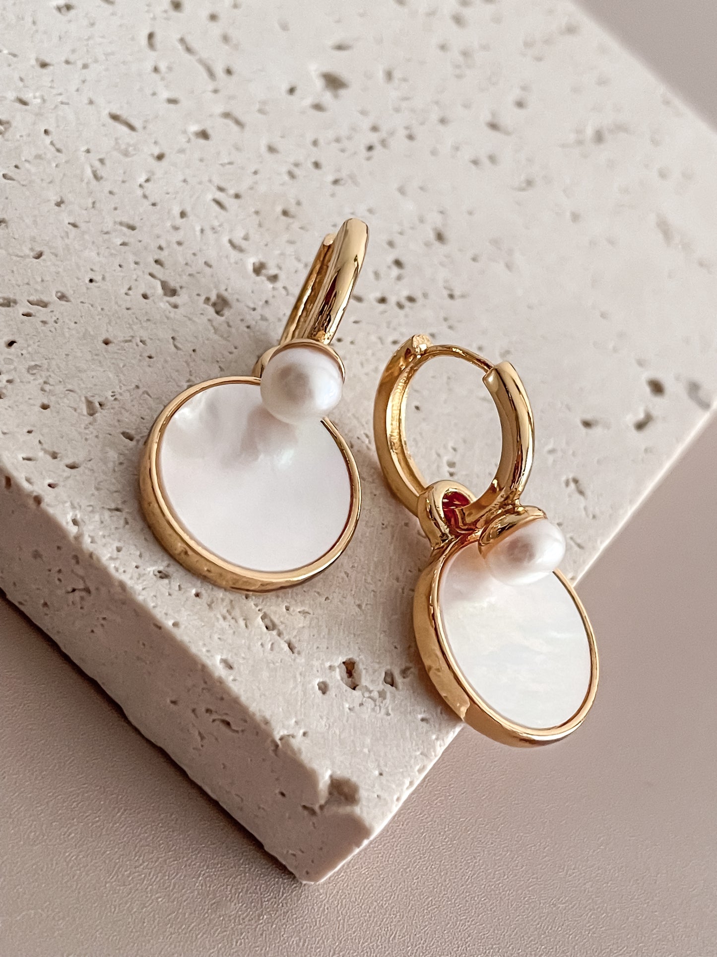 French Retro Gemstone Stone Earrings