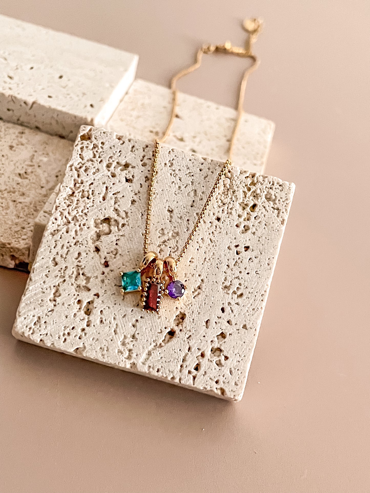 Colorful Zirconia Necklace
