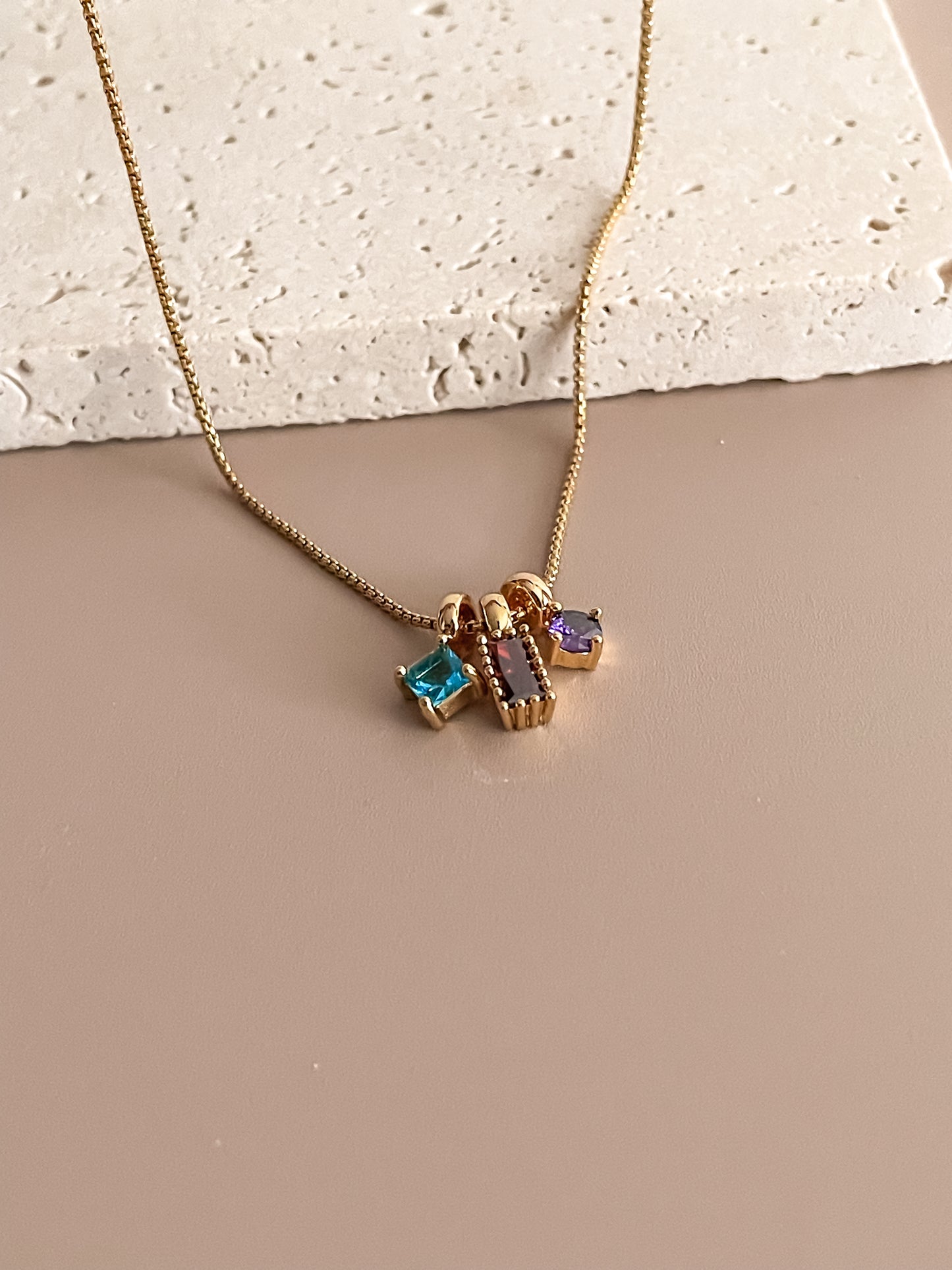 Colorful Zirconia Necklace