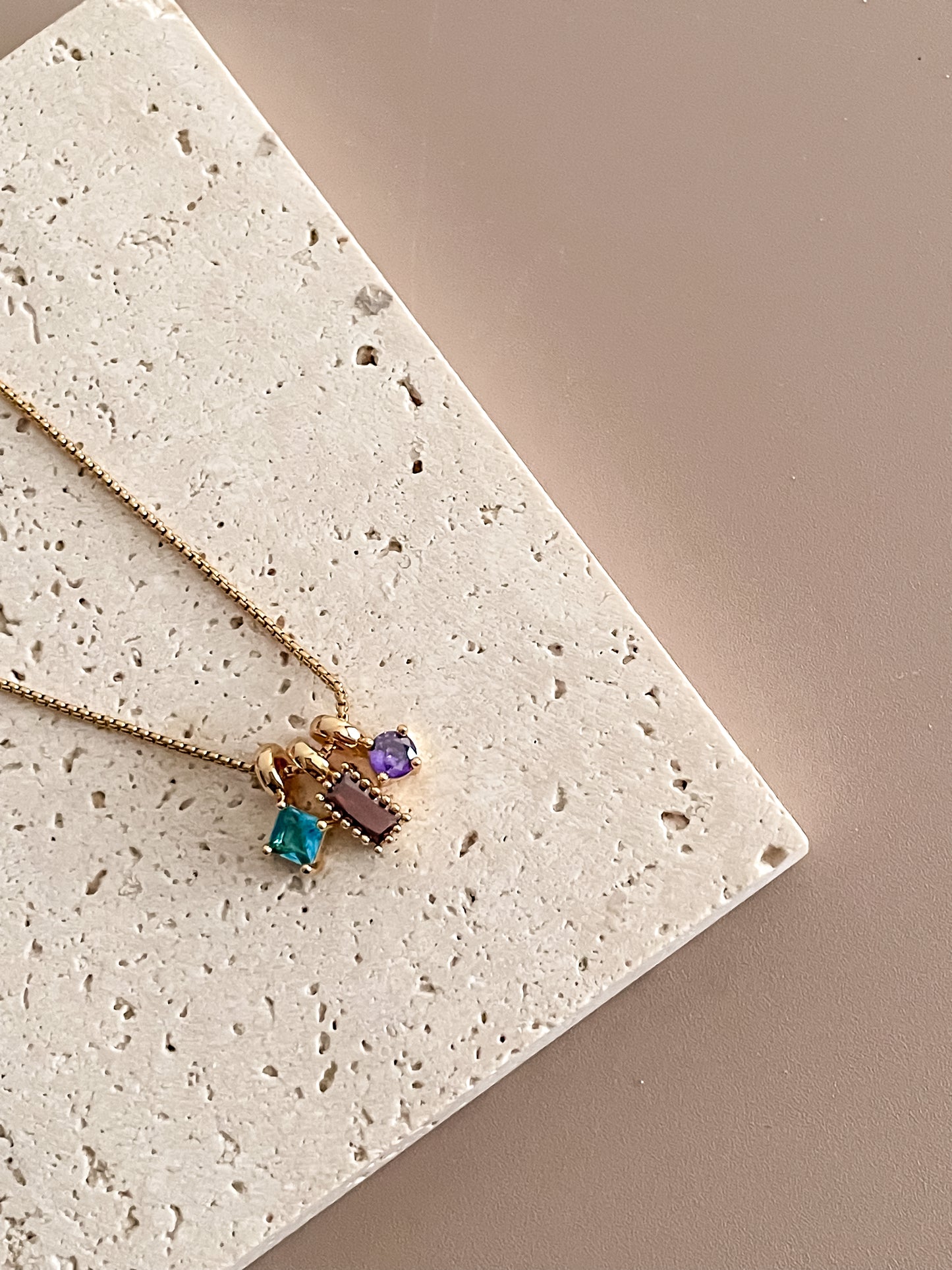 Colorful Zirconia Necklace