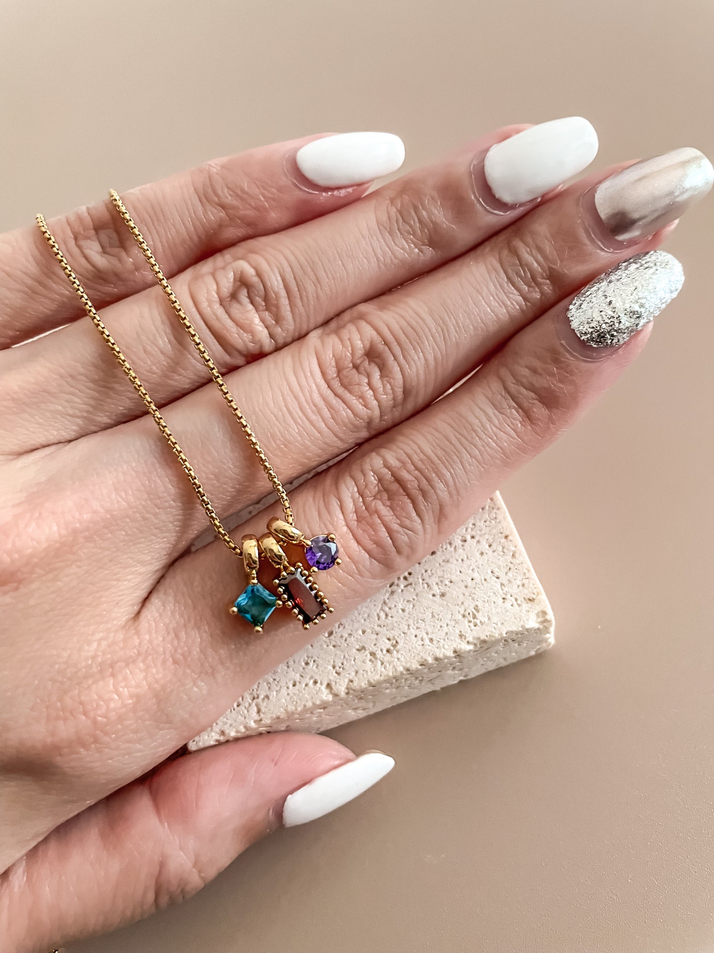 Colorful Zirconia Necklace