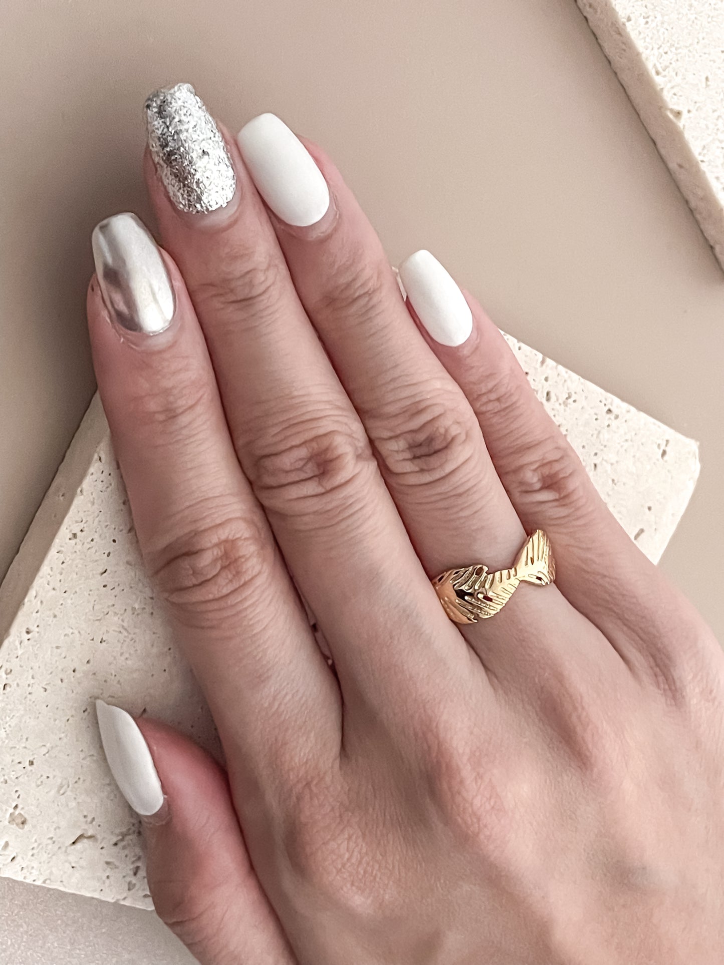Gold Feather Ring