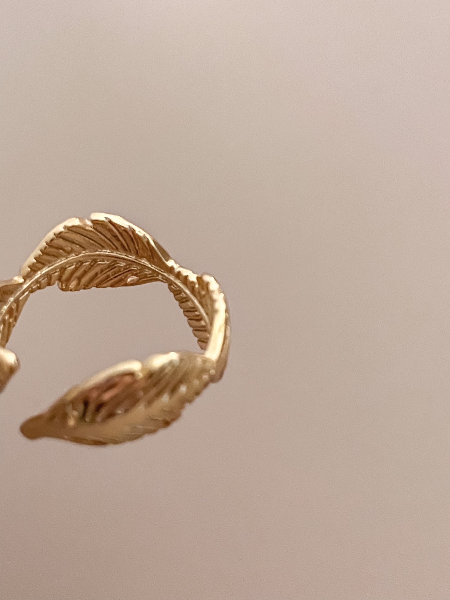 Gold Feather Ring
